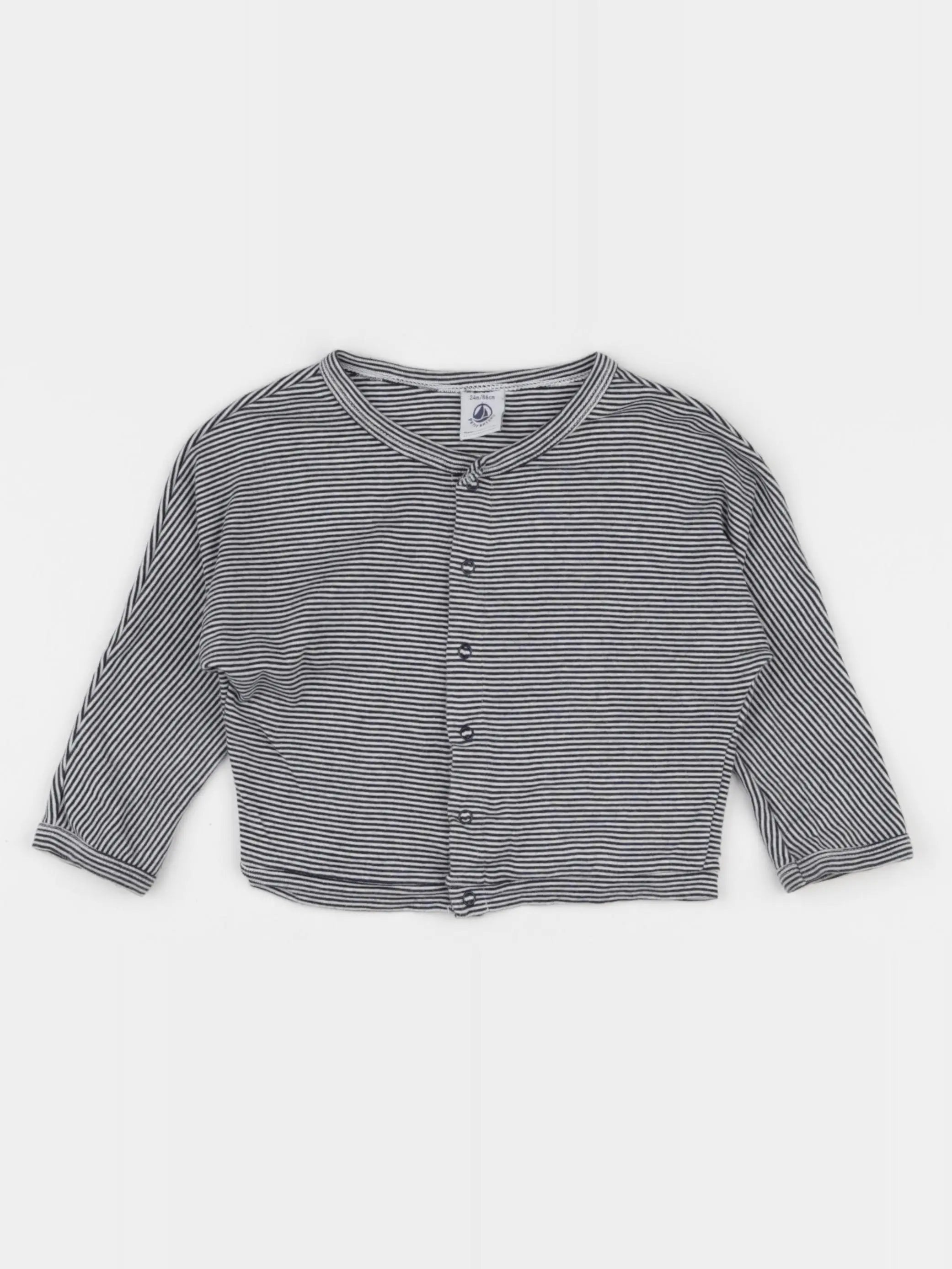 Petit Bateau - tee-shirt bleu, blanc - 24 mois