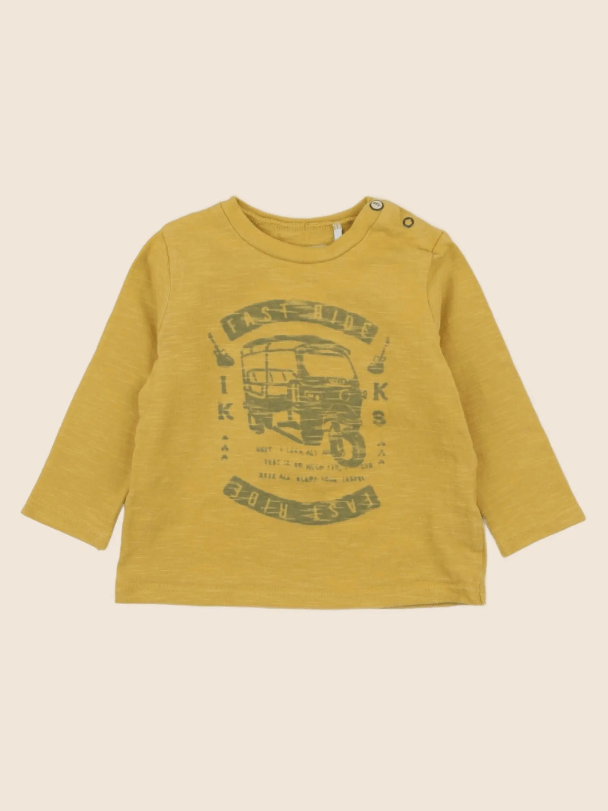 IKKS - tee-shirt jaune - 12 mois