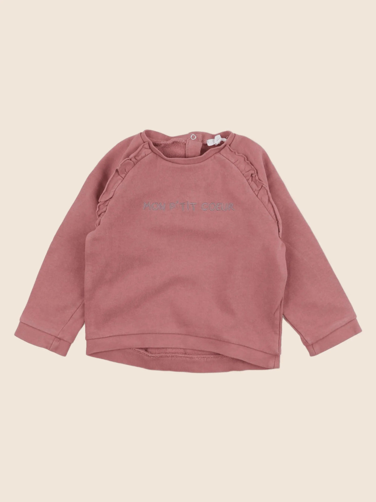 Vertbaudet - sweat rose - 24 mois