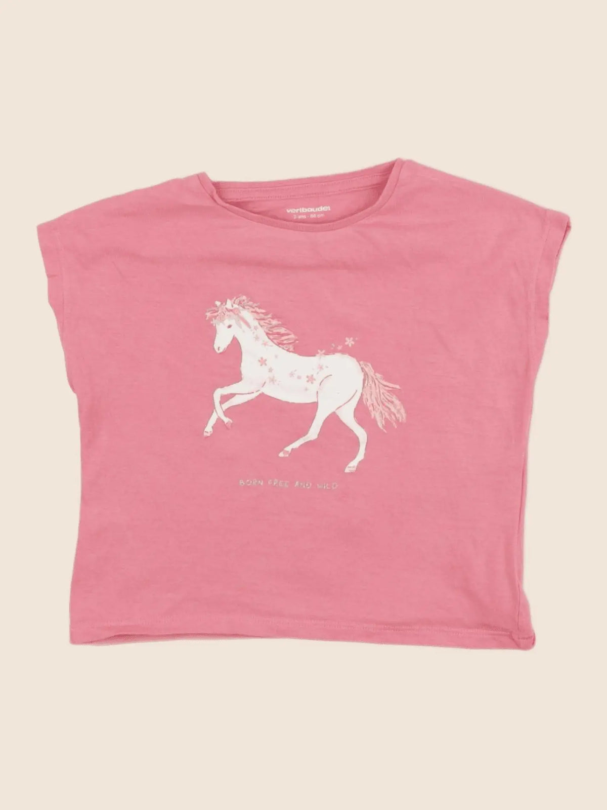Vertbaudet - tee-shirt rose - 2 ans