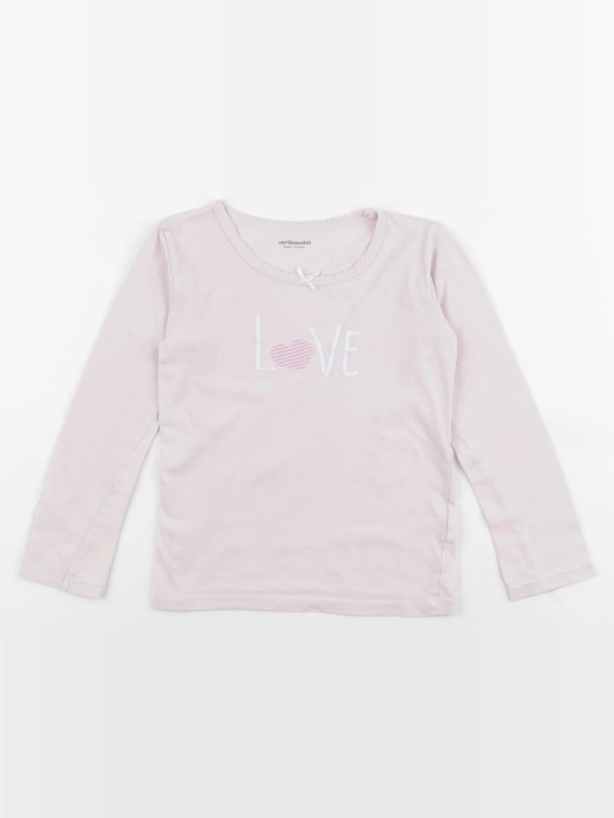 Vertbaudet - maillot de corps rose - 6 ans