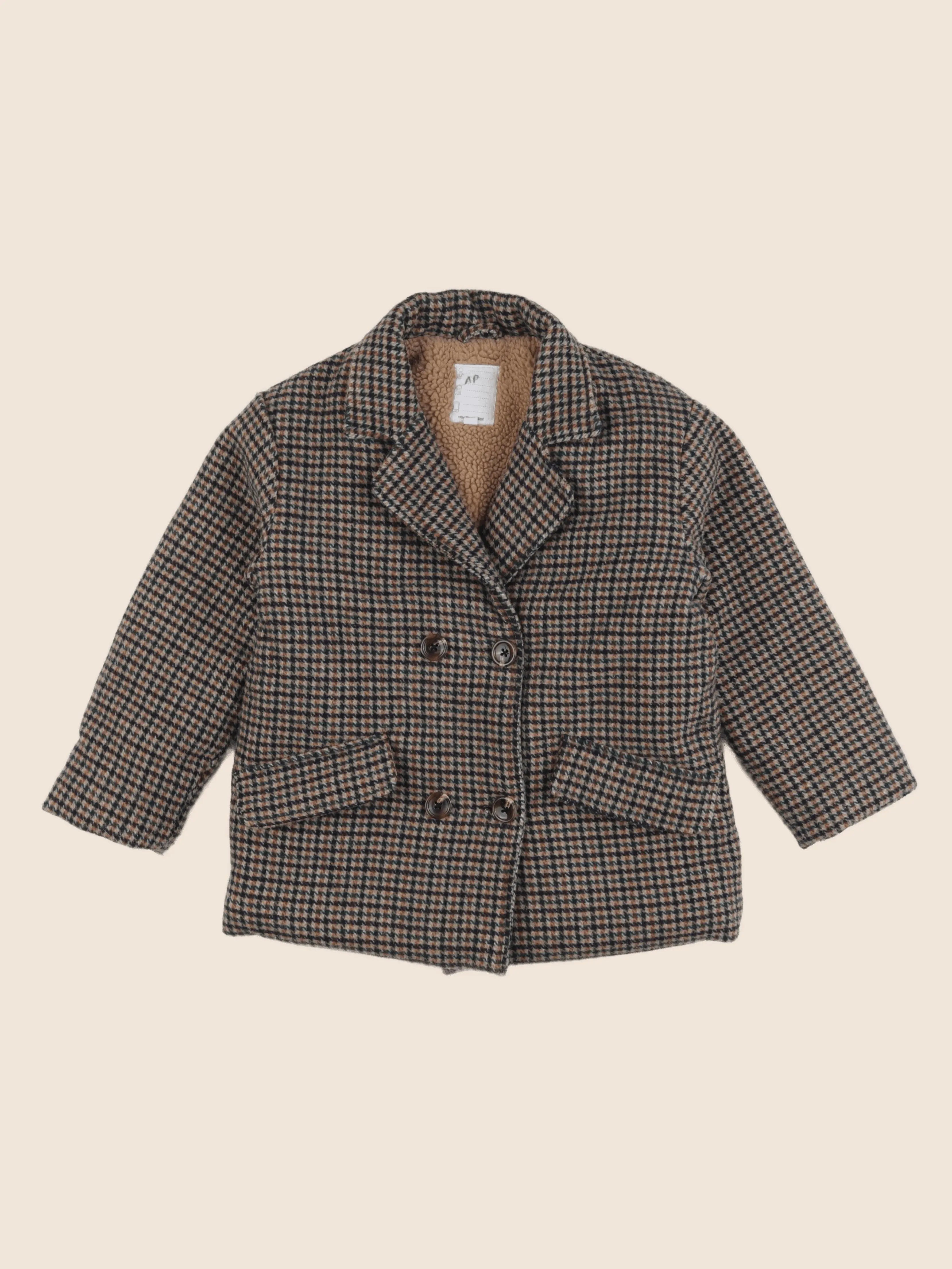 Vertbaudet - manteau beige - 10 ans