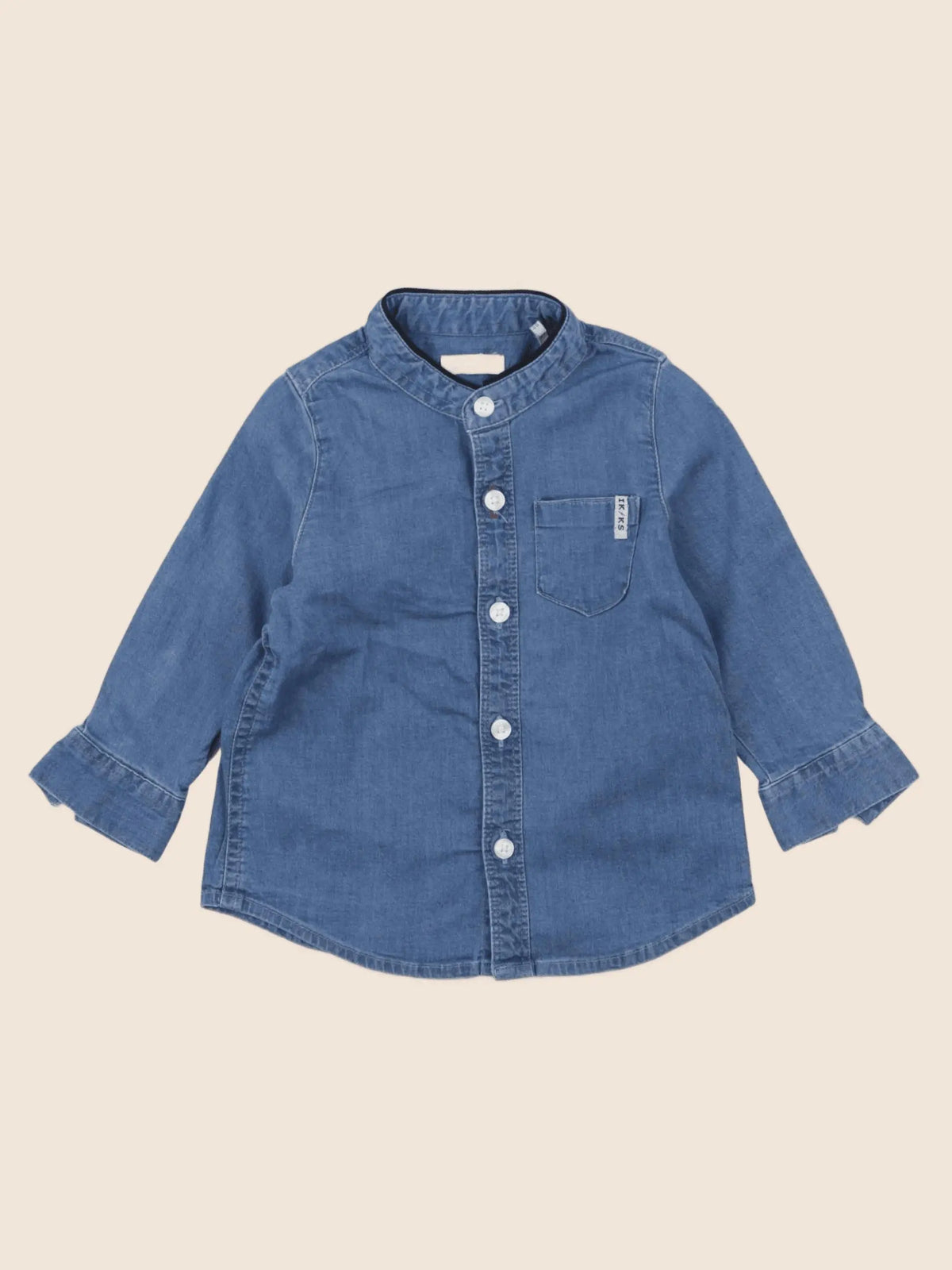 IKKS - chemise imprimé au dos bleu - 6 mois