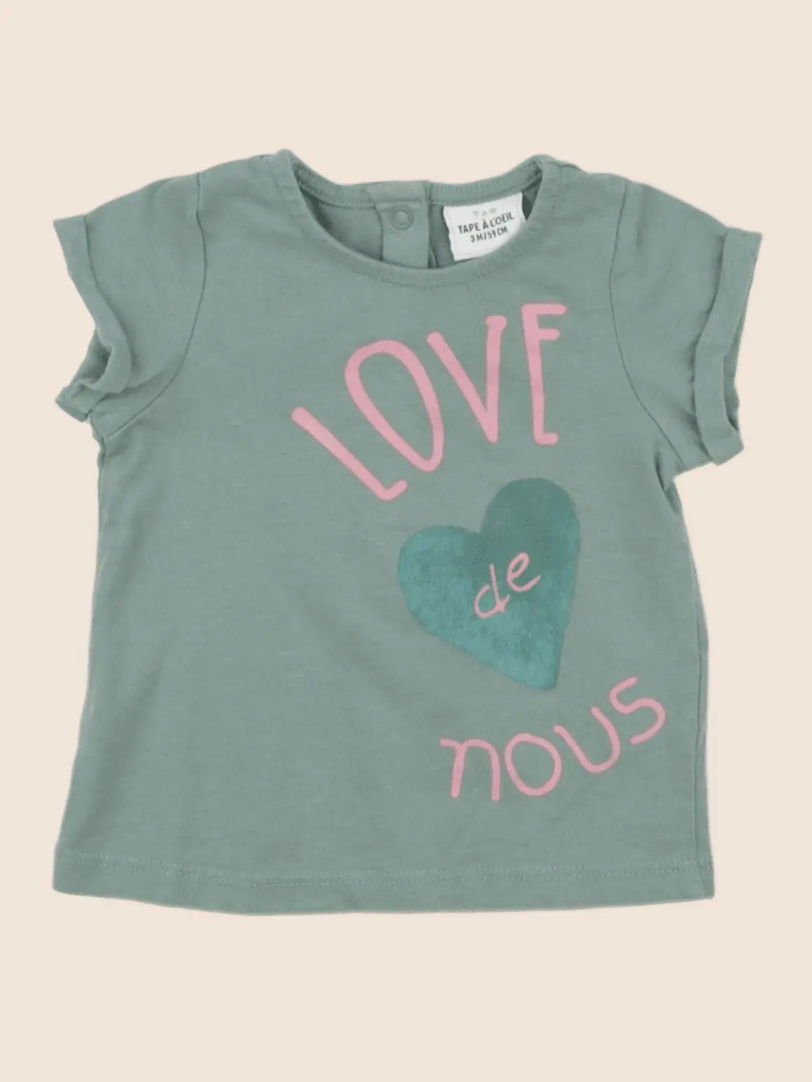 Tape à l'oeil - tee-shirt vert - 3 mois