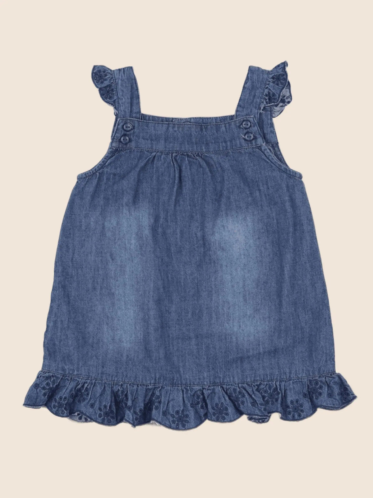 H&M - robe bleu - 6/9 mois
