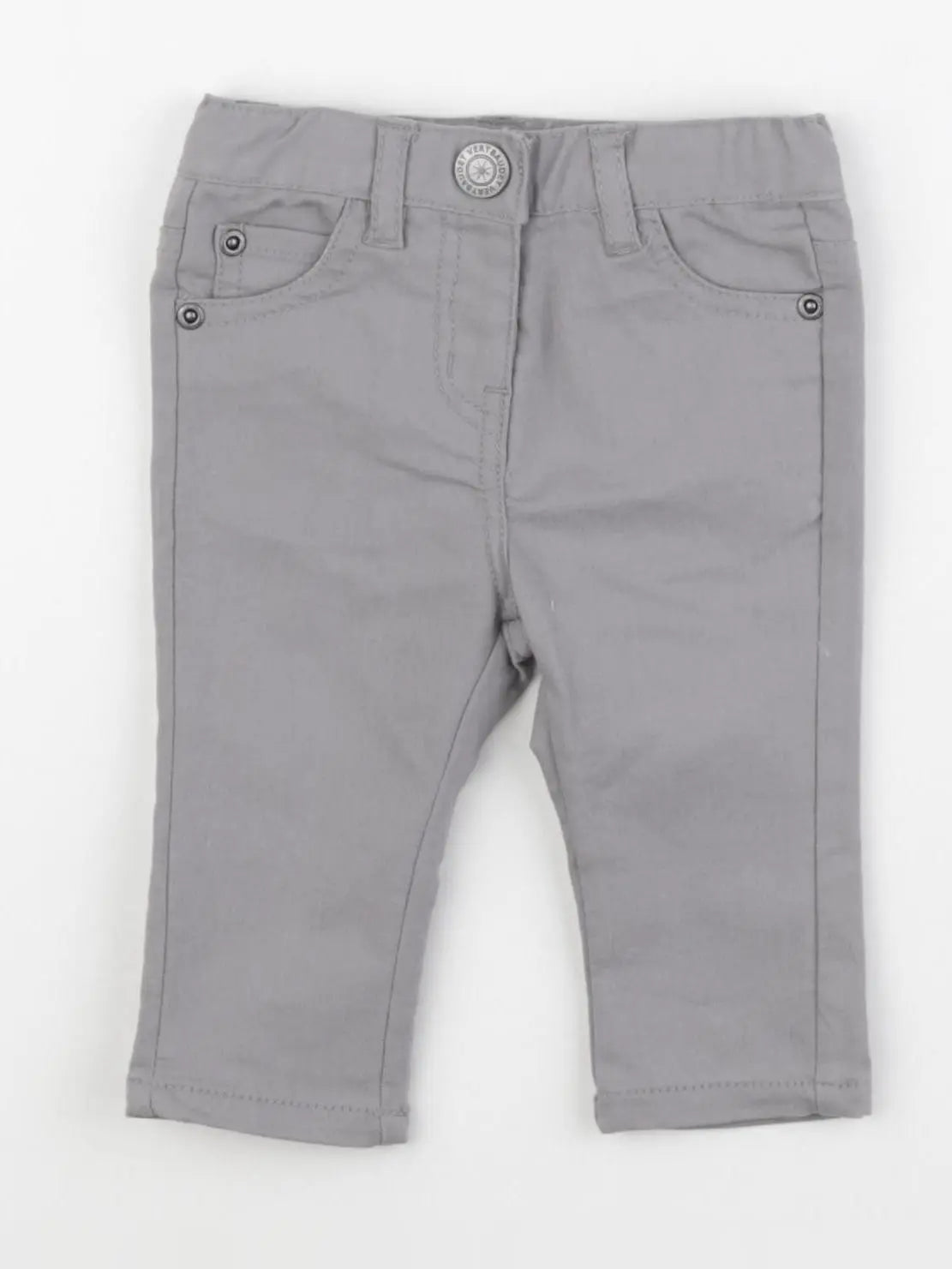 Vertbaudet - pantalon gris - 3 mois
