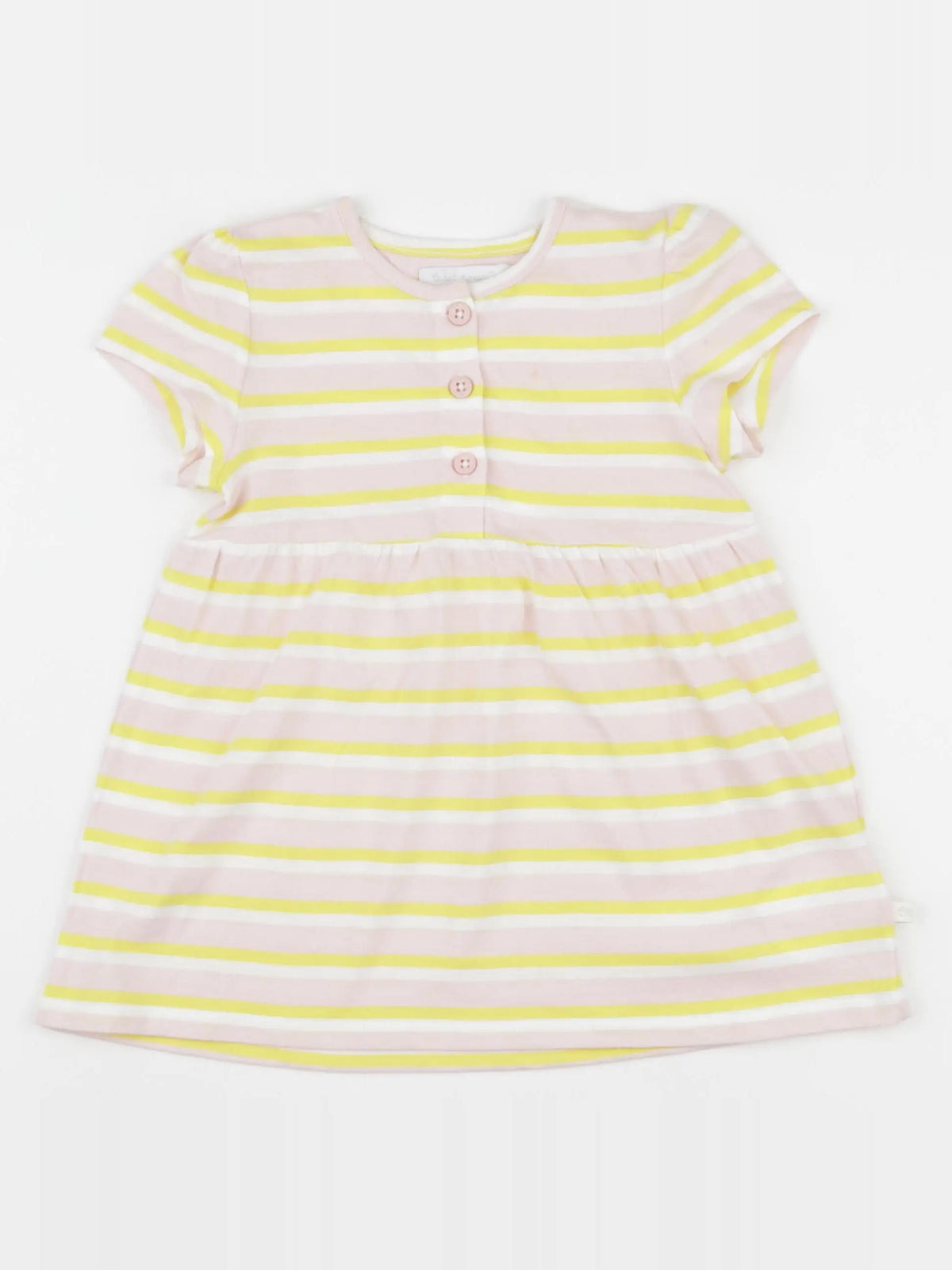 Cadet Rousselle - robe jaune, rose - 18 mois