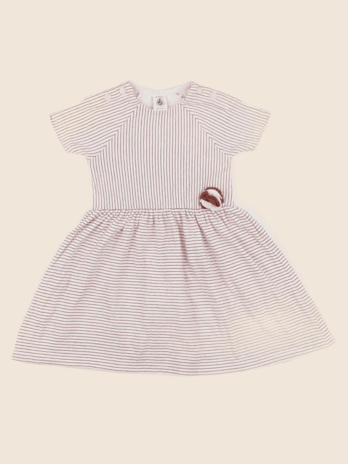 Petit Bateau - robe marron - 18 mois