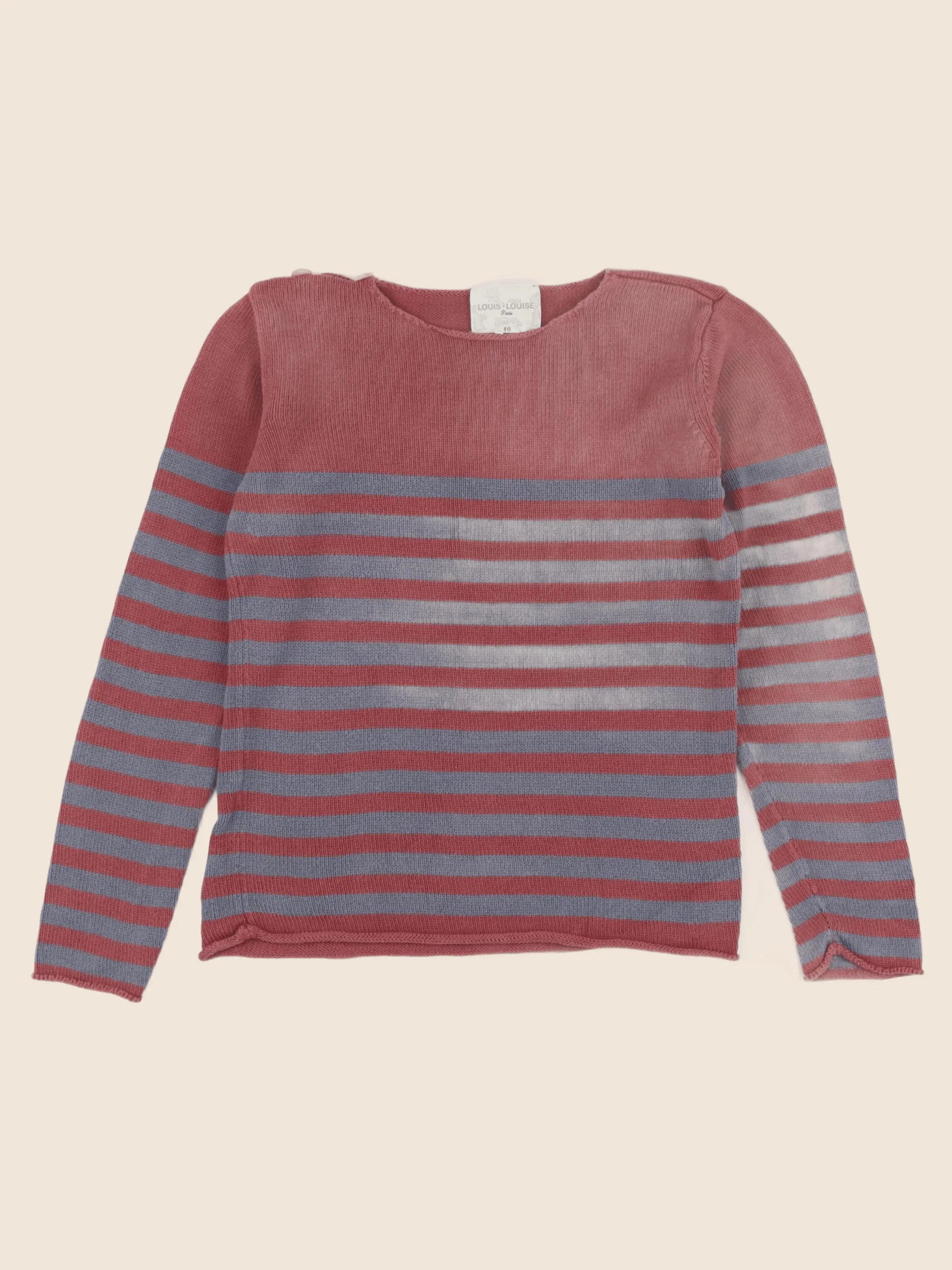 Louis Louise - pull rouge - 10 ans