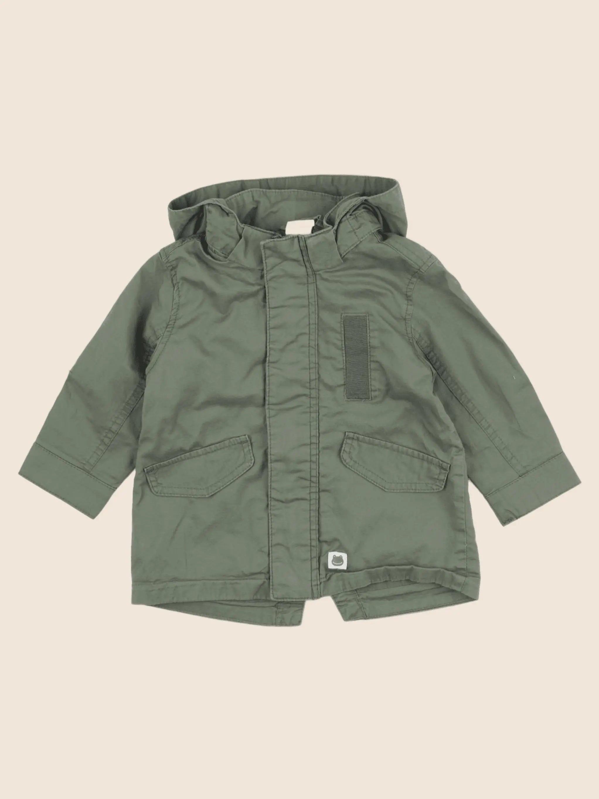 H&M - veste vert - 6/9 mois
