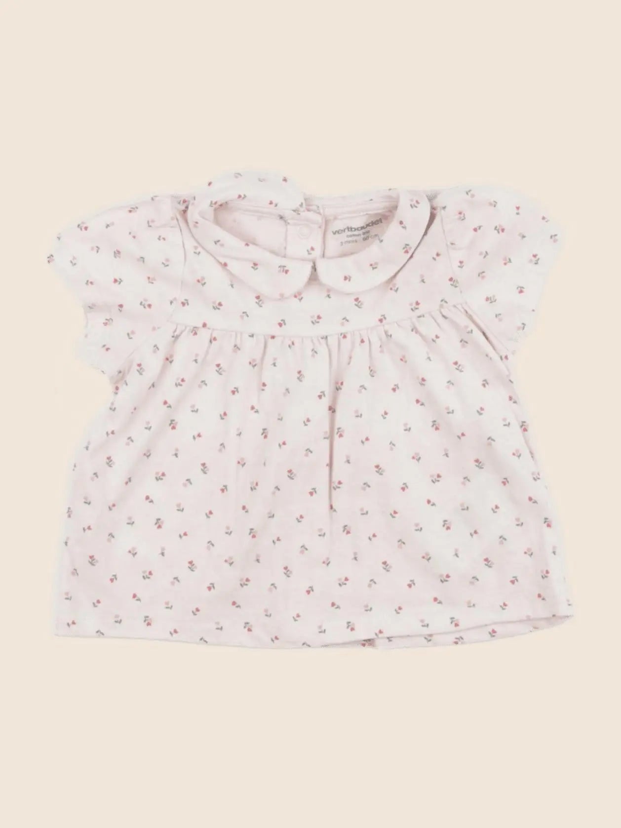 Vertbaudet - tee-shirt rose - 3 mois