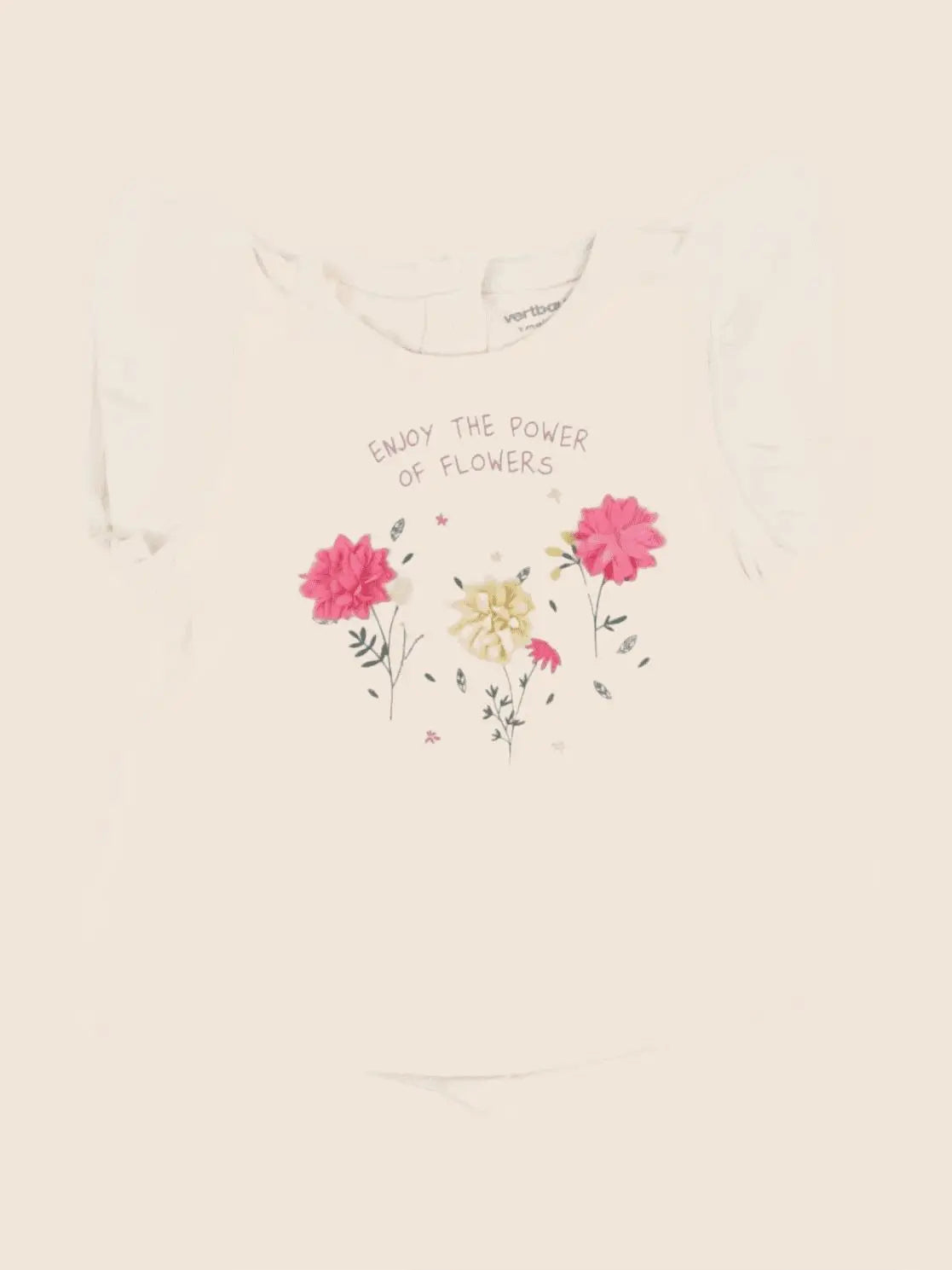 Vertbaudet - tee-shirt beige - 3 mois
