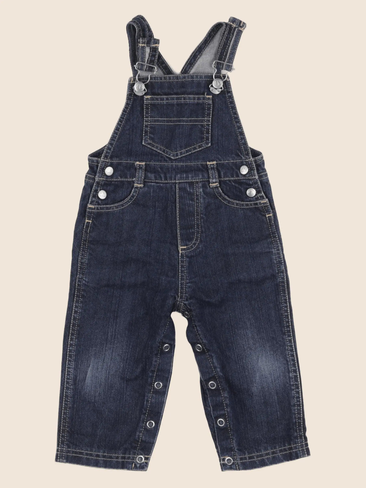Petit Bateau - salopette bleu - 12 mois