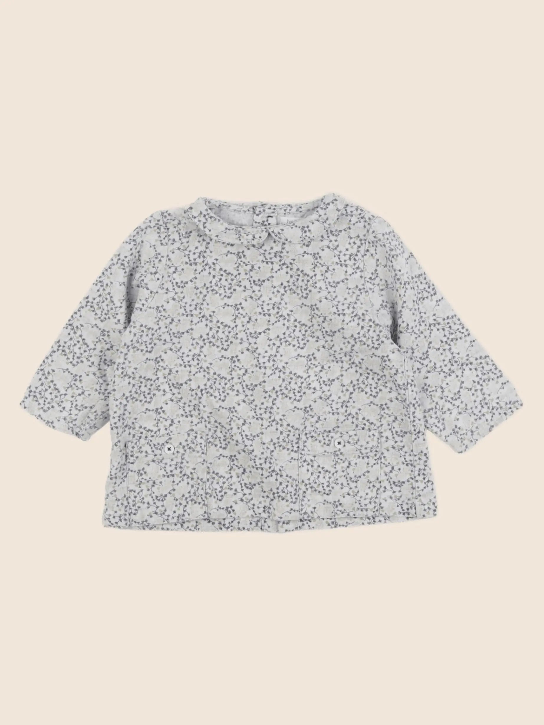 Boutchou - blouse gris - 12 mois