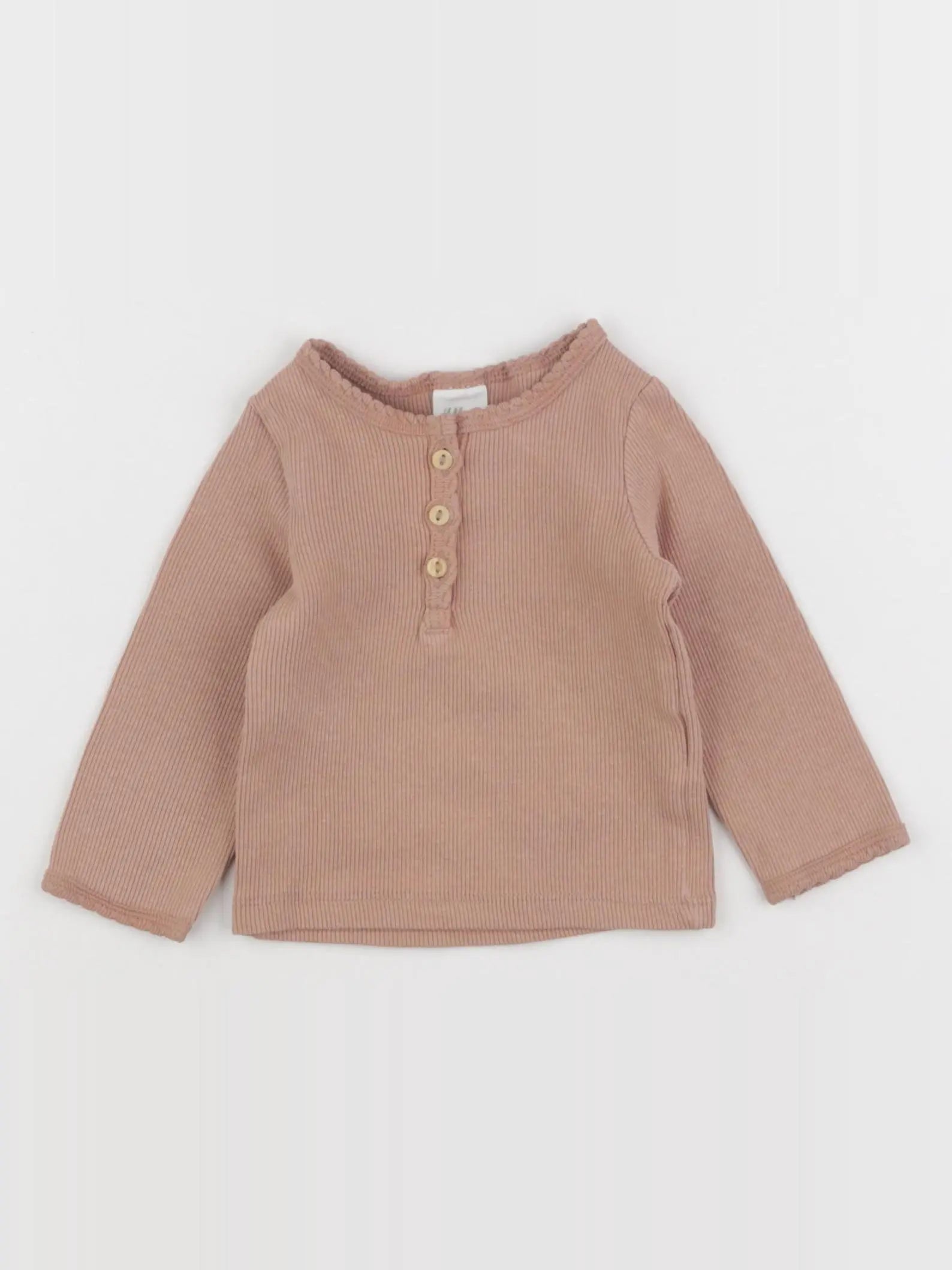H&M - tee-shirt marron - 3 mois