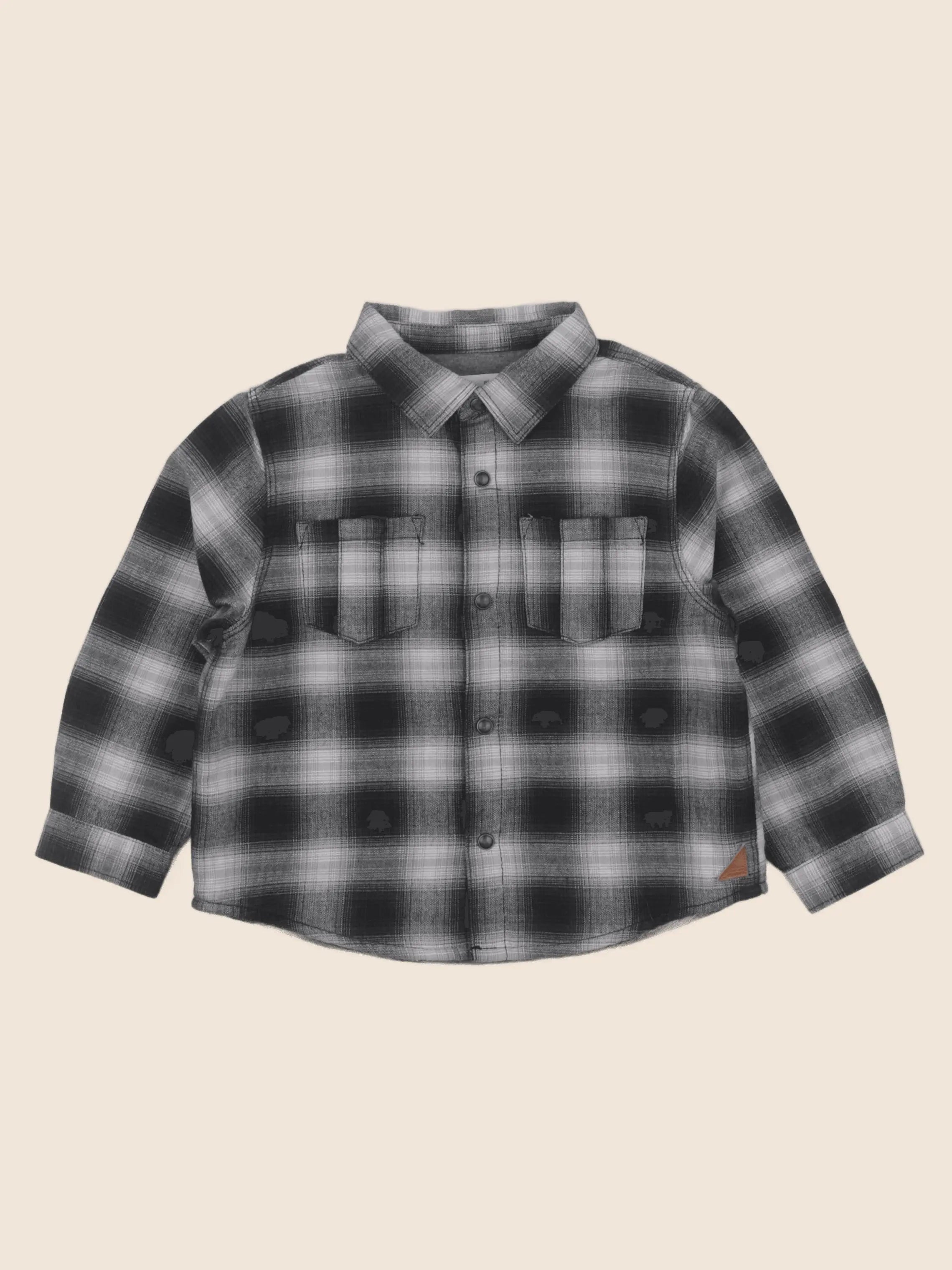 Zara - chemise gris, noir - 2/3 ans