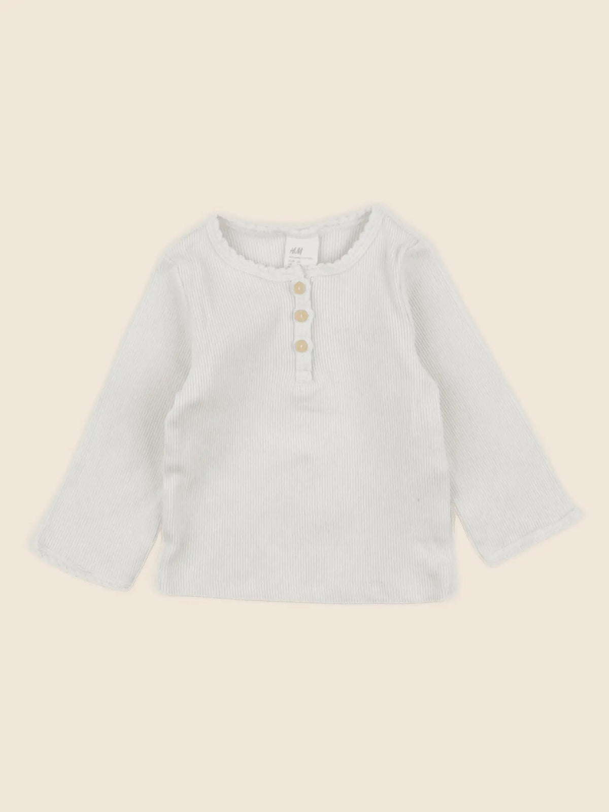 H&M - tee-shirt beige - 3 mois