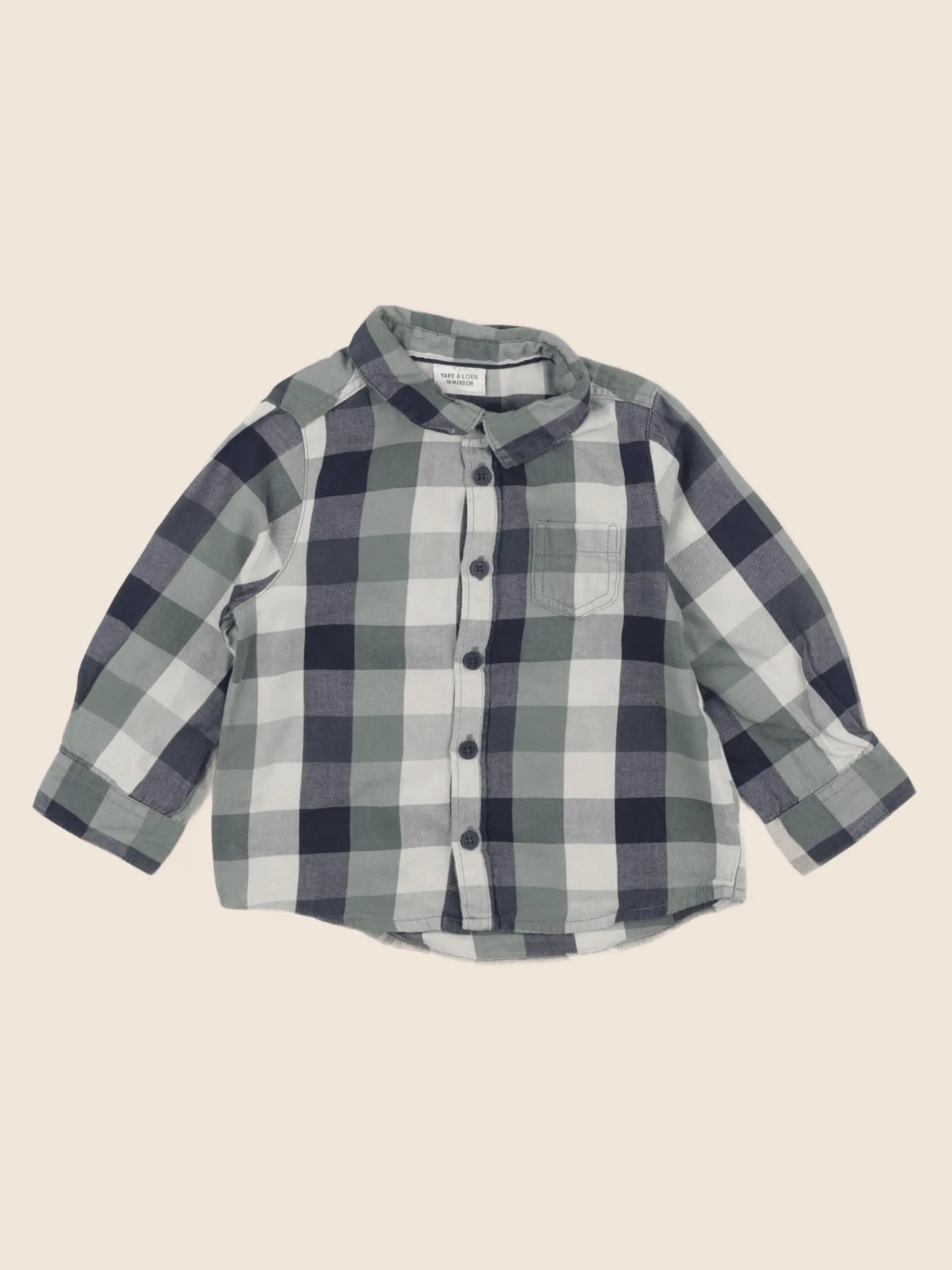 Tape à l'oeil - chemise vert - 18 mois