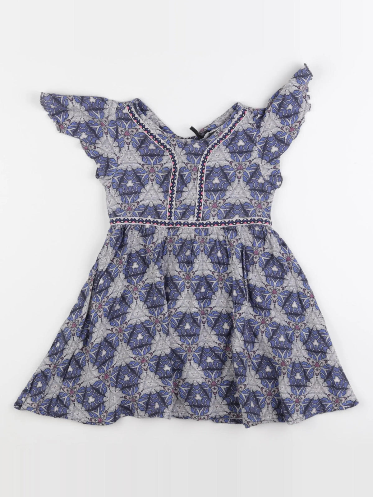 IKKS - robe bleu, rose - 3 ans