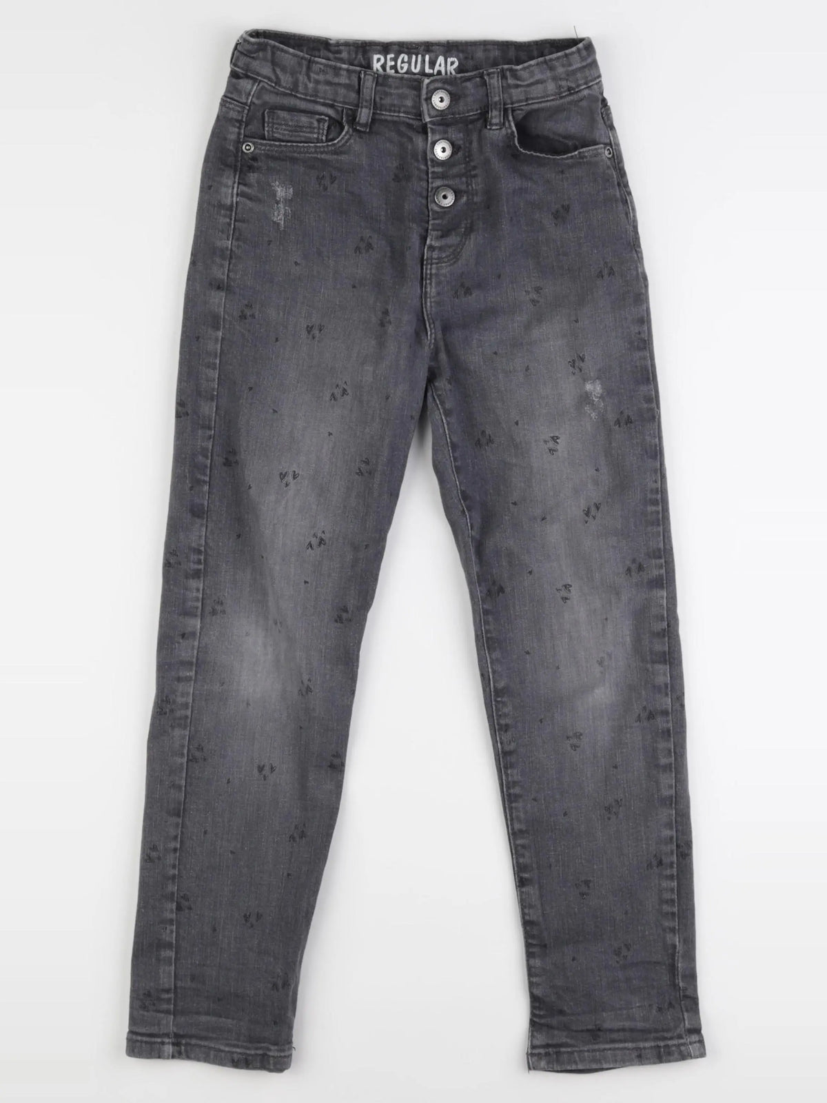 Vertbaudet - jean gris - 8 ans