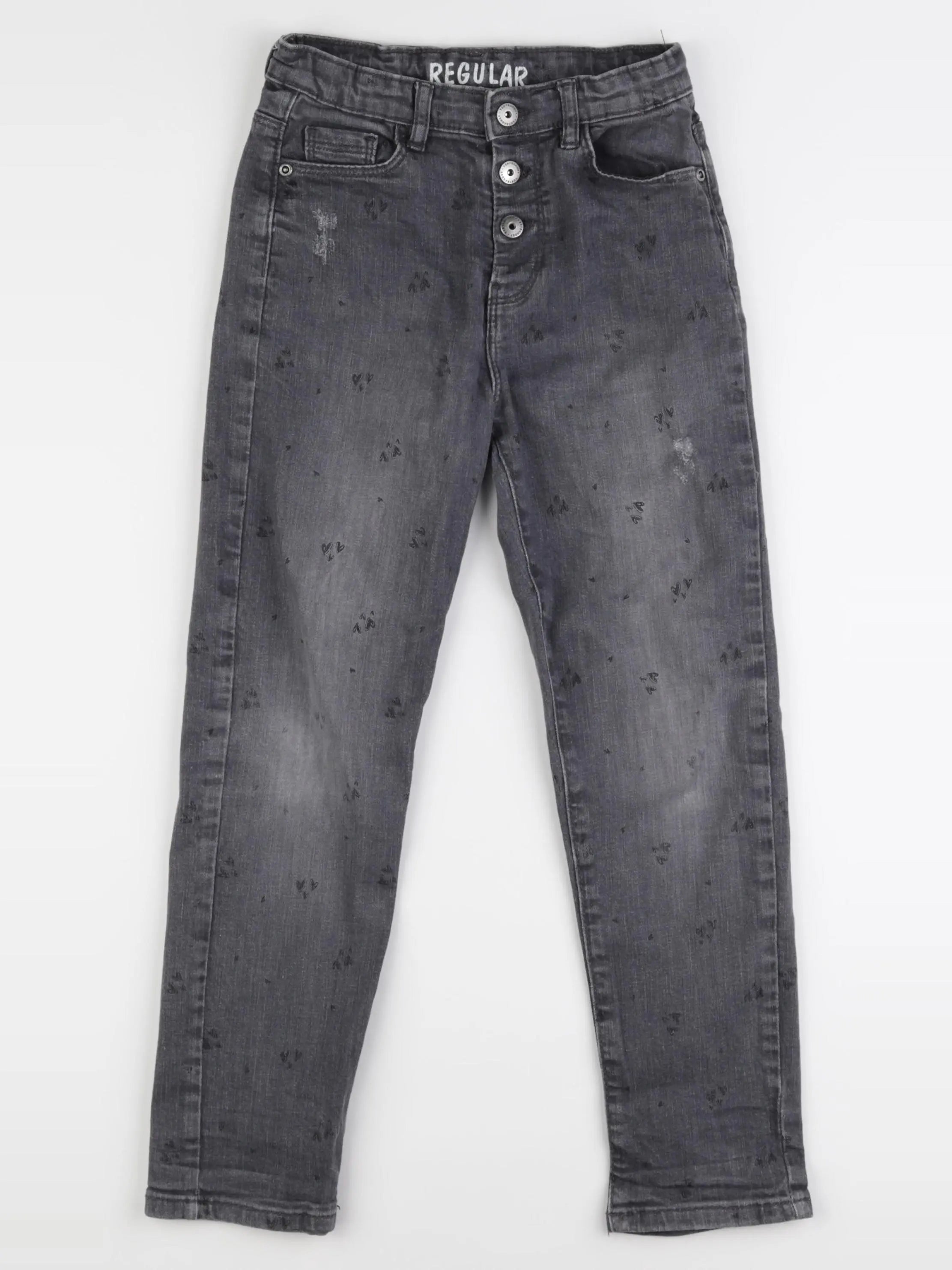 Vertbaudet - jean gris - 8 ans