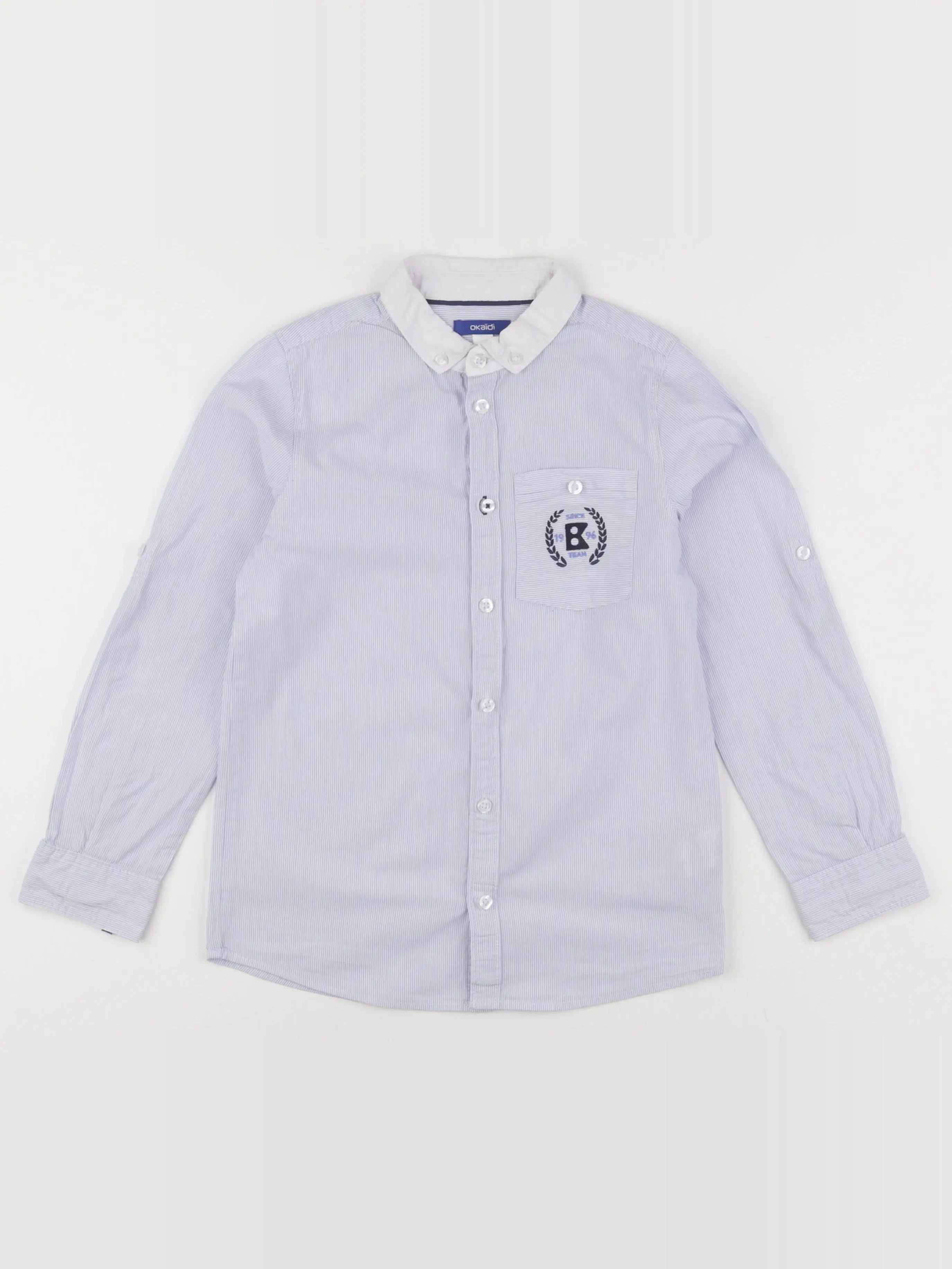 Okaidi - chemise bleu - 8 ans