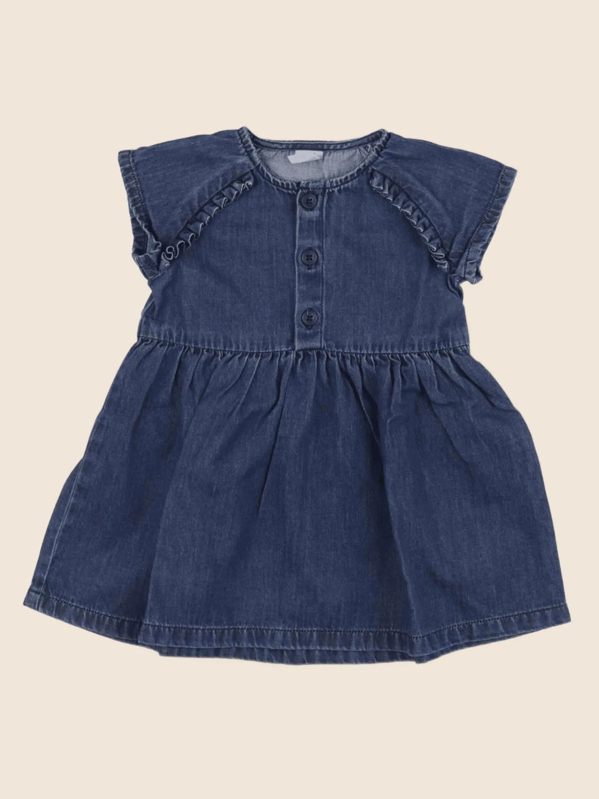 Petit Bateau - robe bleu - 12 mois