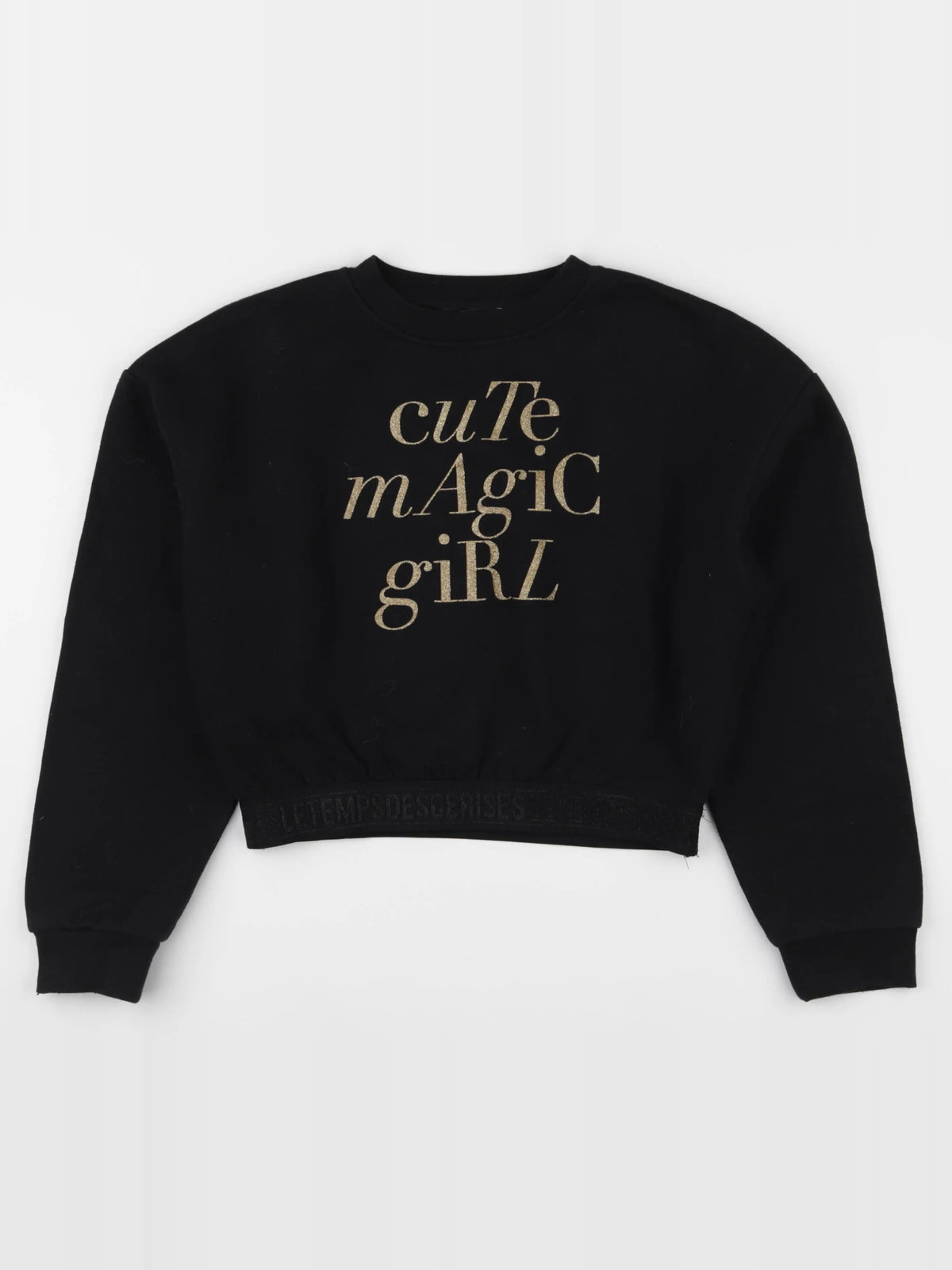 Le temps des cerises - sweat noir, or - 10 ans