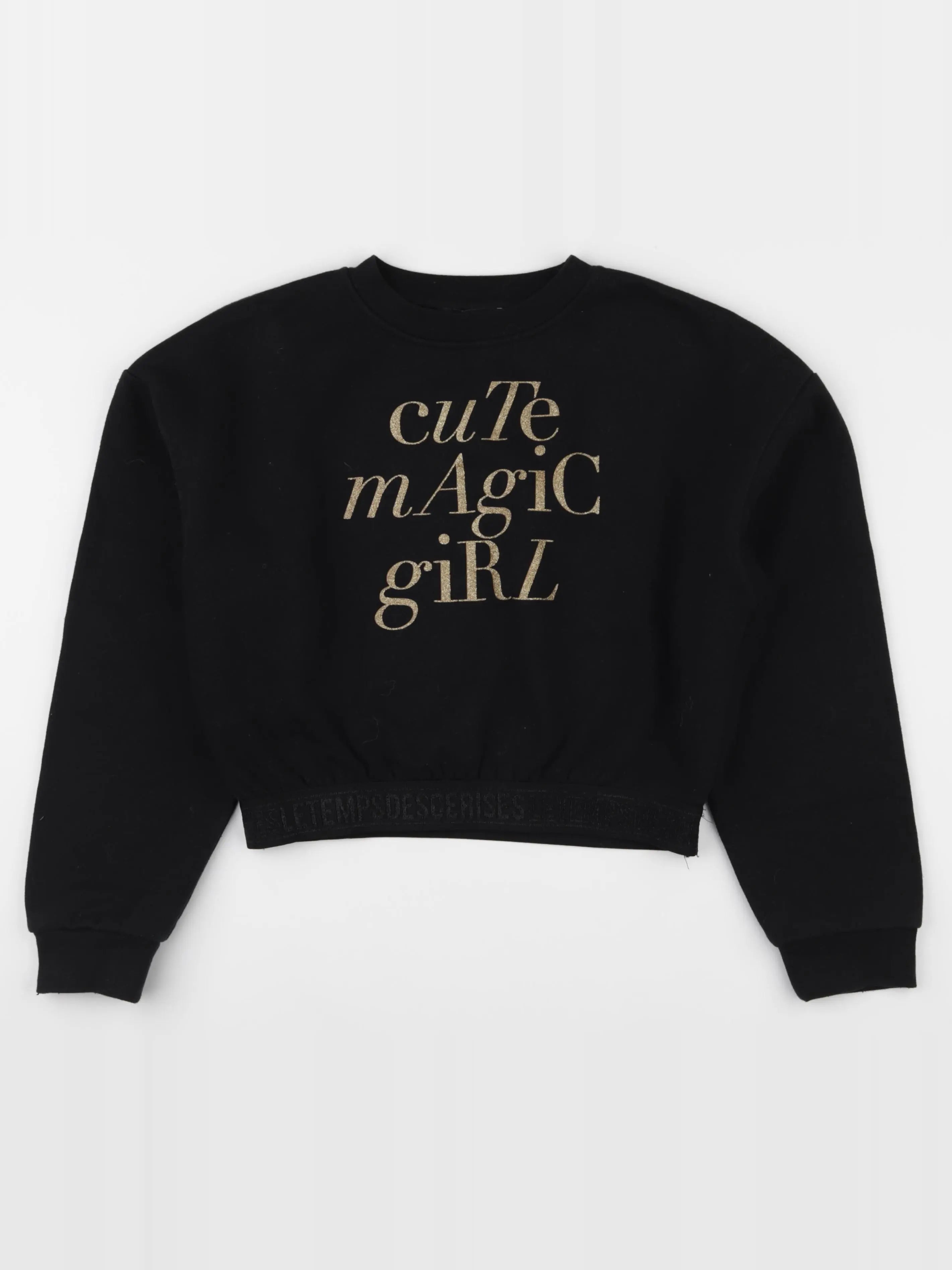 Le temps des cerises - sweat noir, or - 10 ans