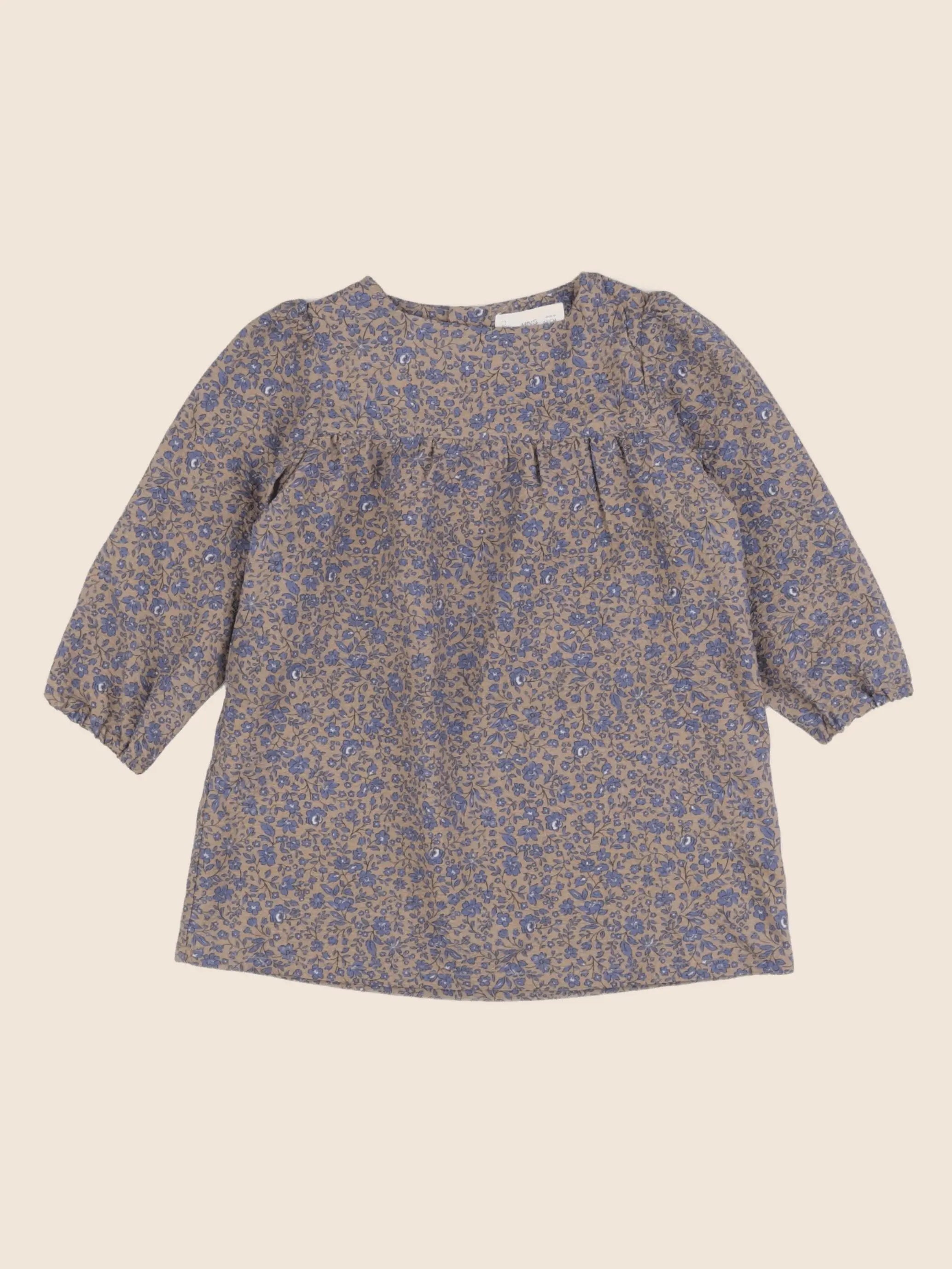Mango - robe bleu, marron - 12/18 mois