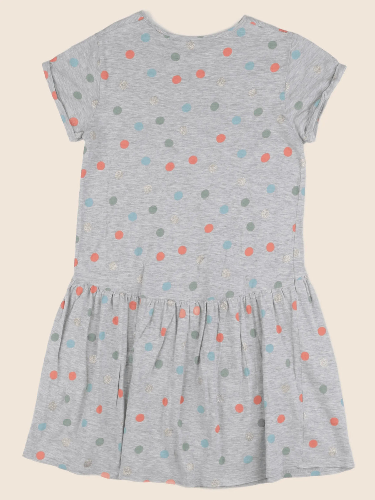 Vertbaudet - robe gris, or - 12 ans