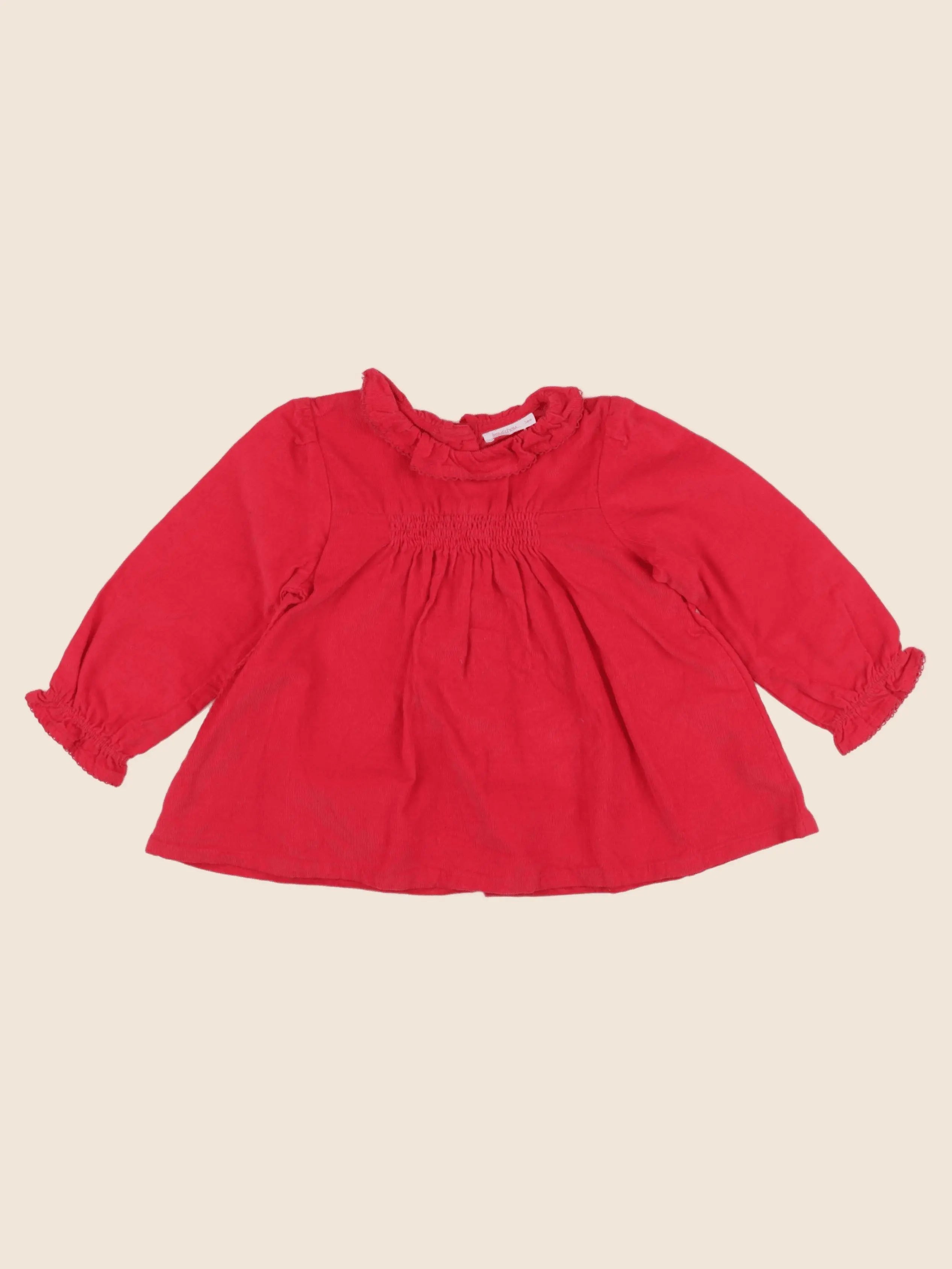 Boutchou - blouse rouge - 36 mois