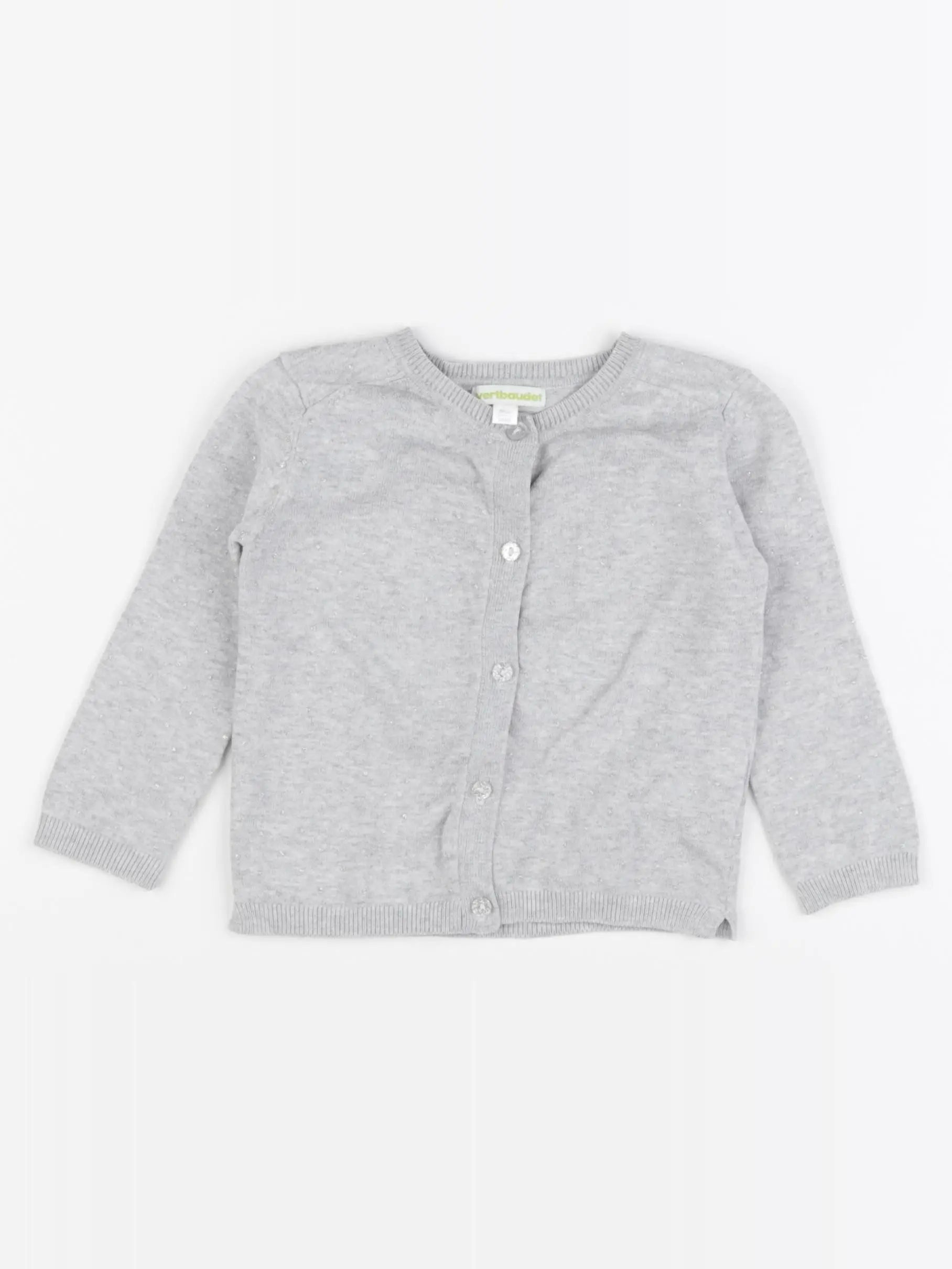 Vertbaudet - gilet gris - 2 ans