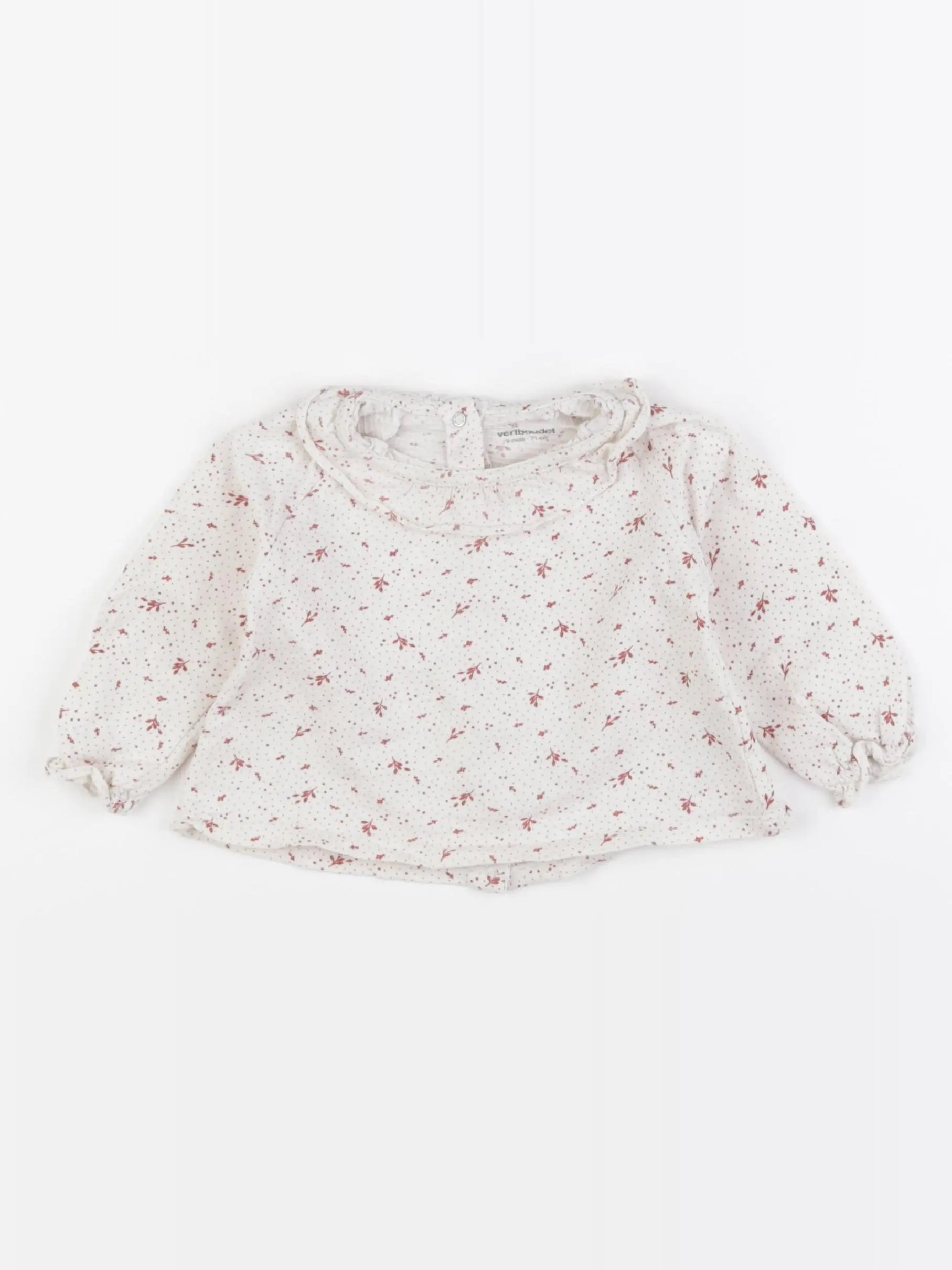 Vertbaudet - tee-shirt beige - 9 mois