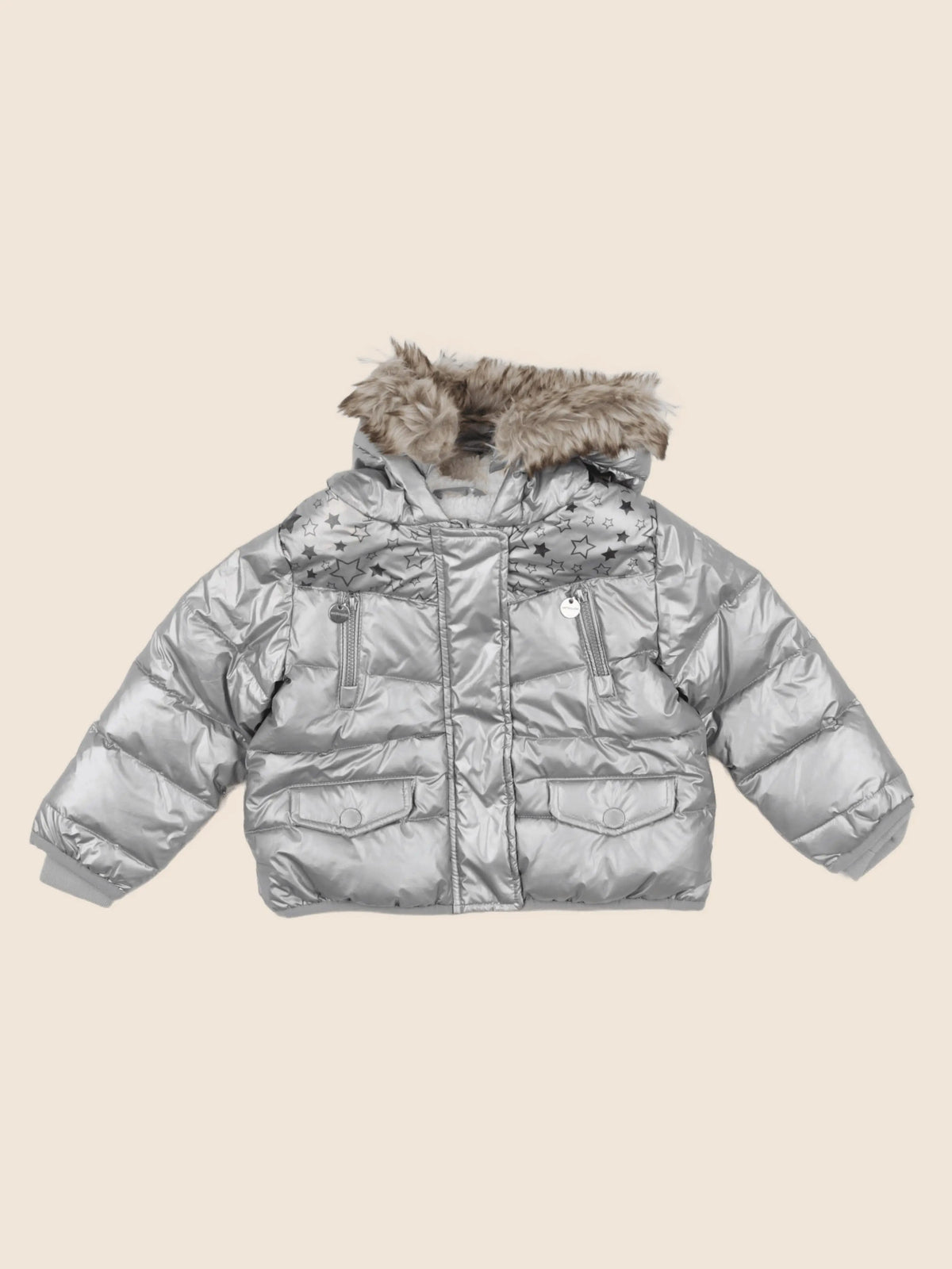 Vertbaudet - doudoune argent - 2 ans