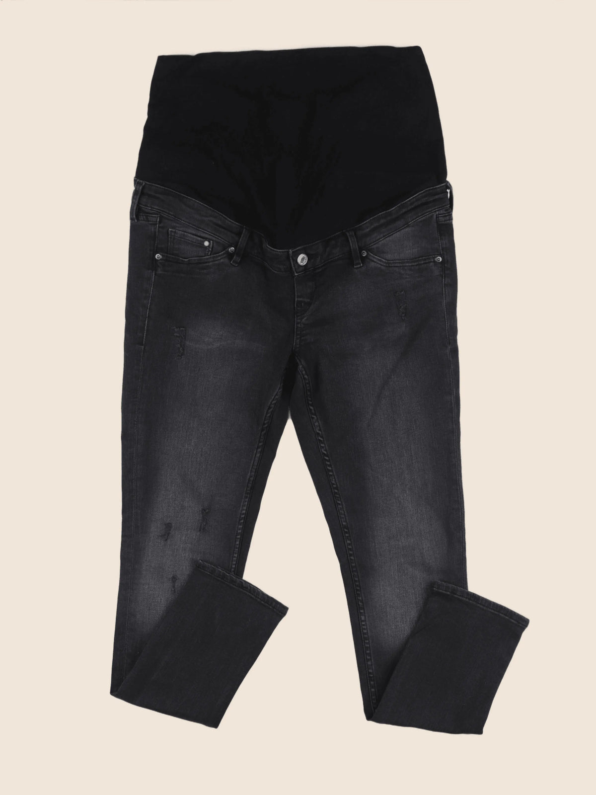 H&M - jean grossesse noir - 44
