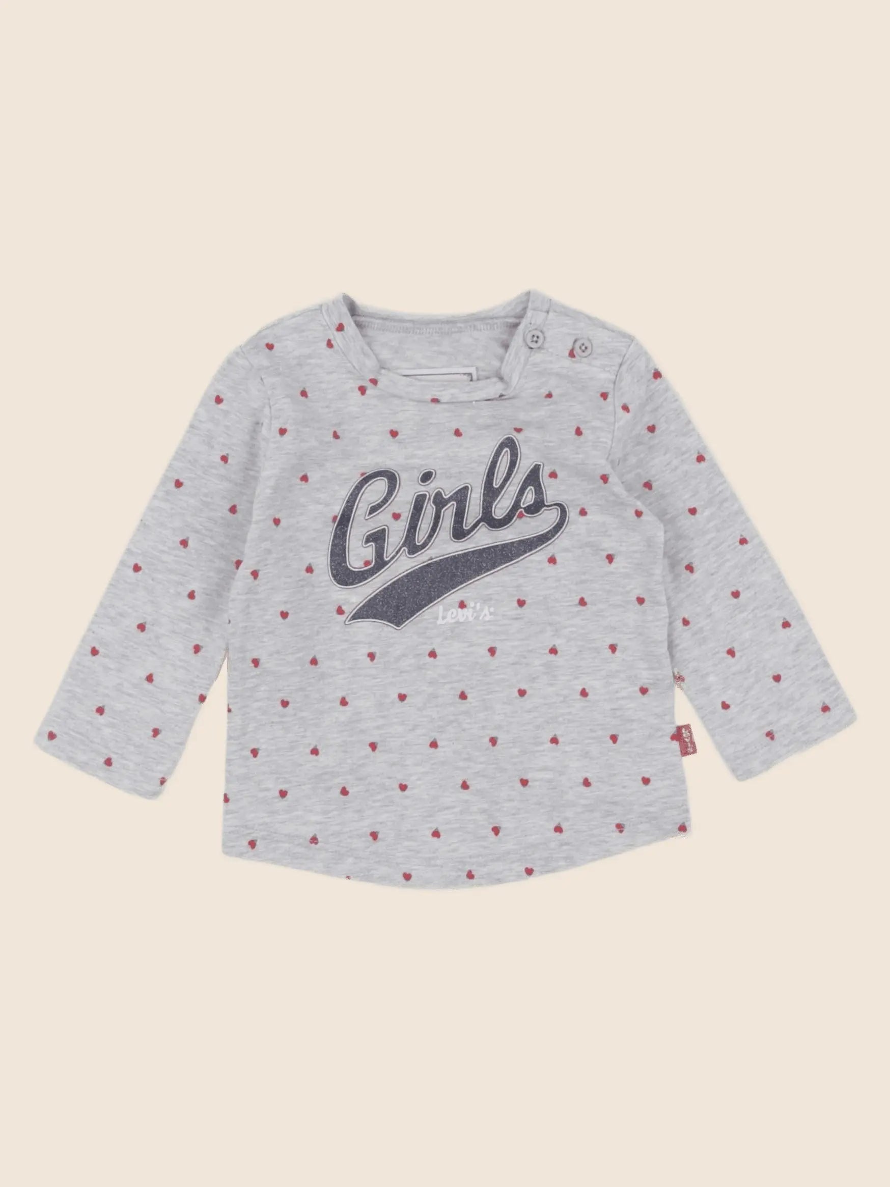 Levi's - tee-shirt gris, rouge - 6 mois
