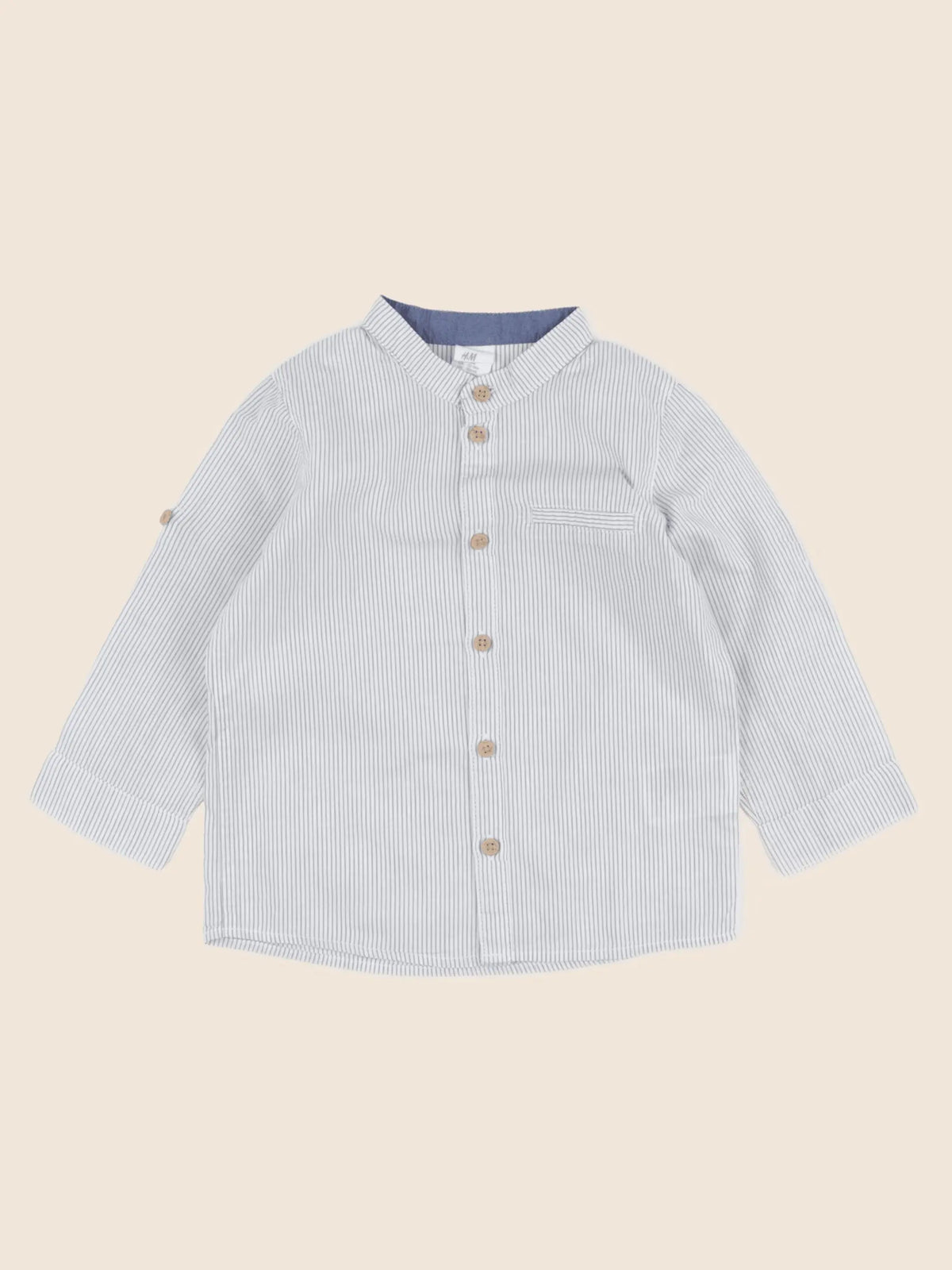 H&M - chemise bleu - 12/18 mois