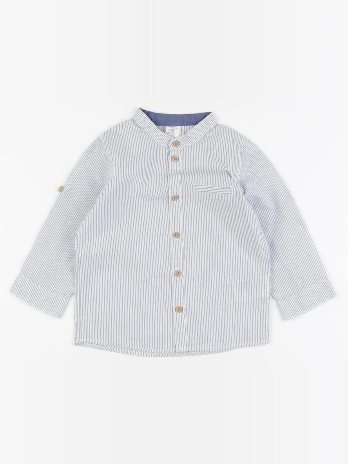H&M - chemise bleu - 12/18 mois