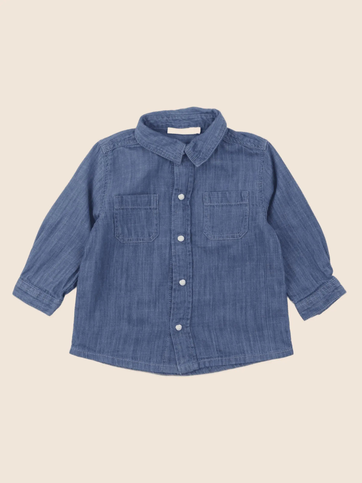 Boutchou - chemise bleu - 9 mois