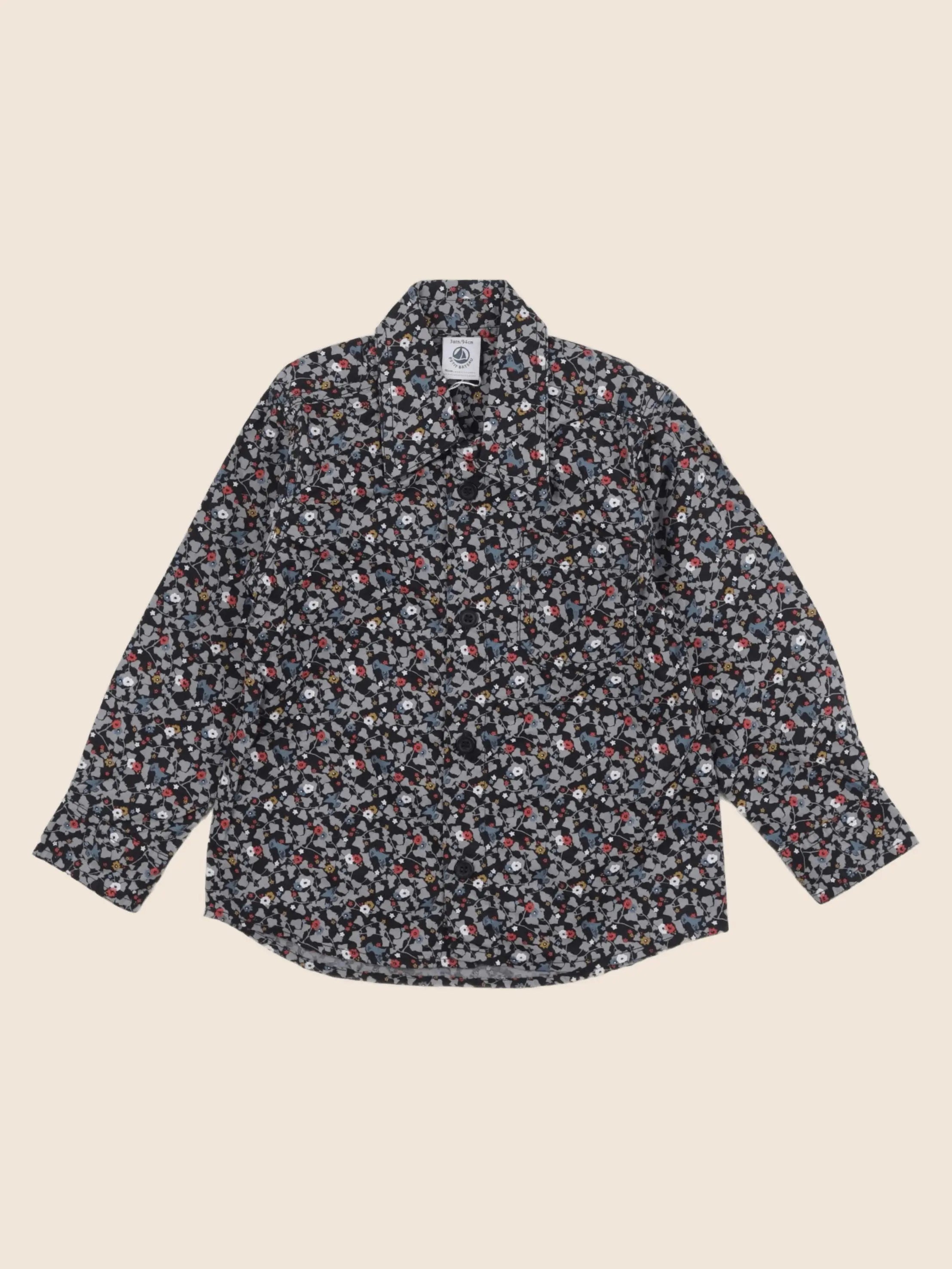 Petit Bateau - chemise multicolore - 3 ans