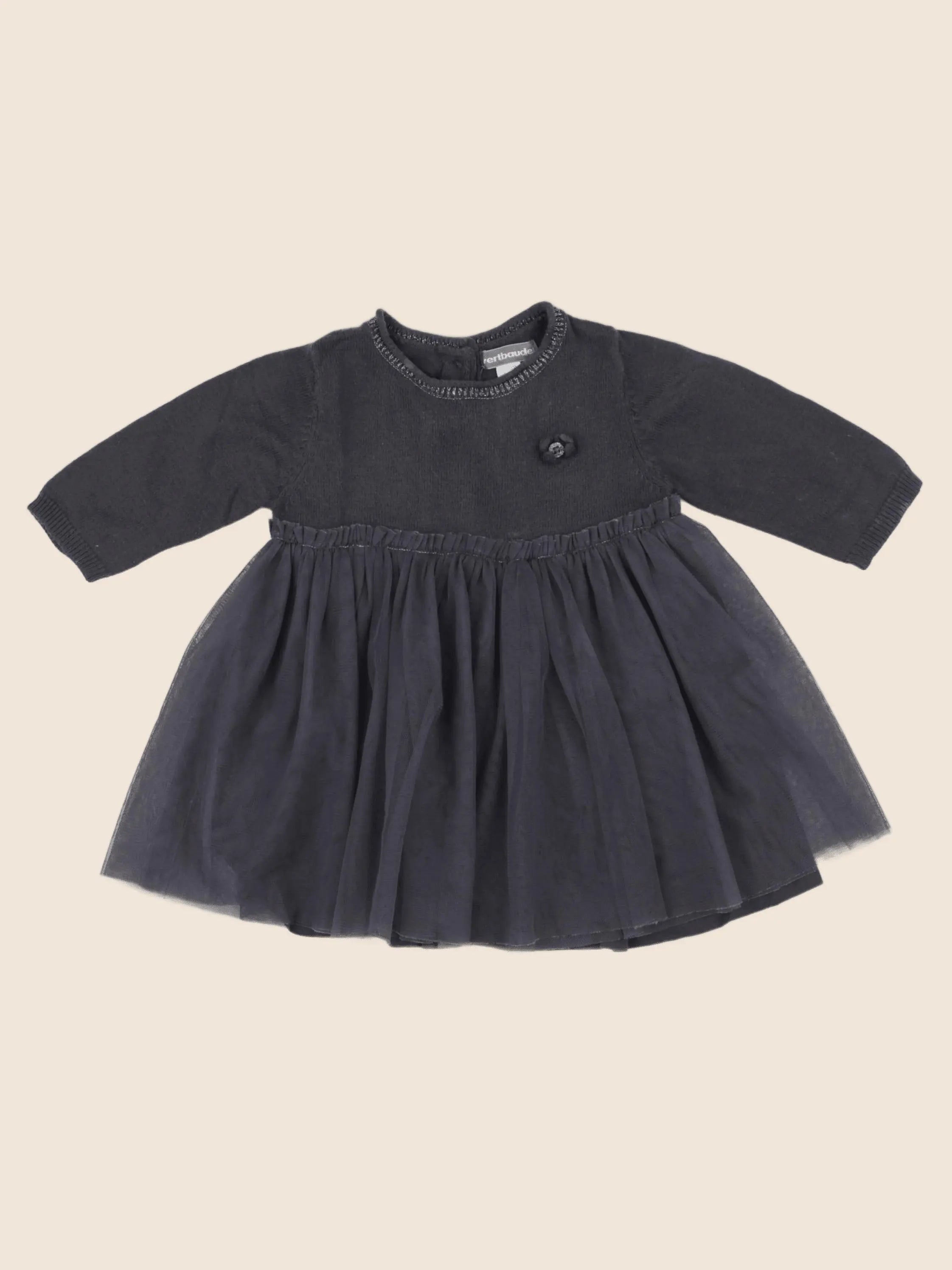 Vertbaudet - robe gris - 3 mois