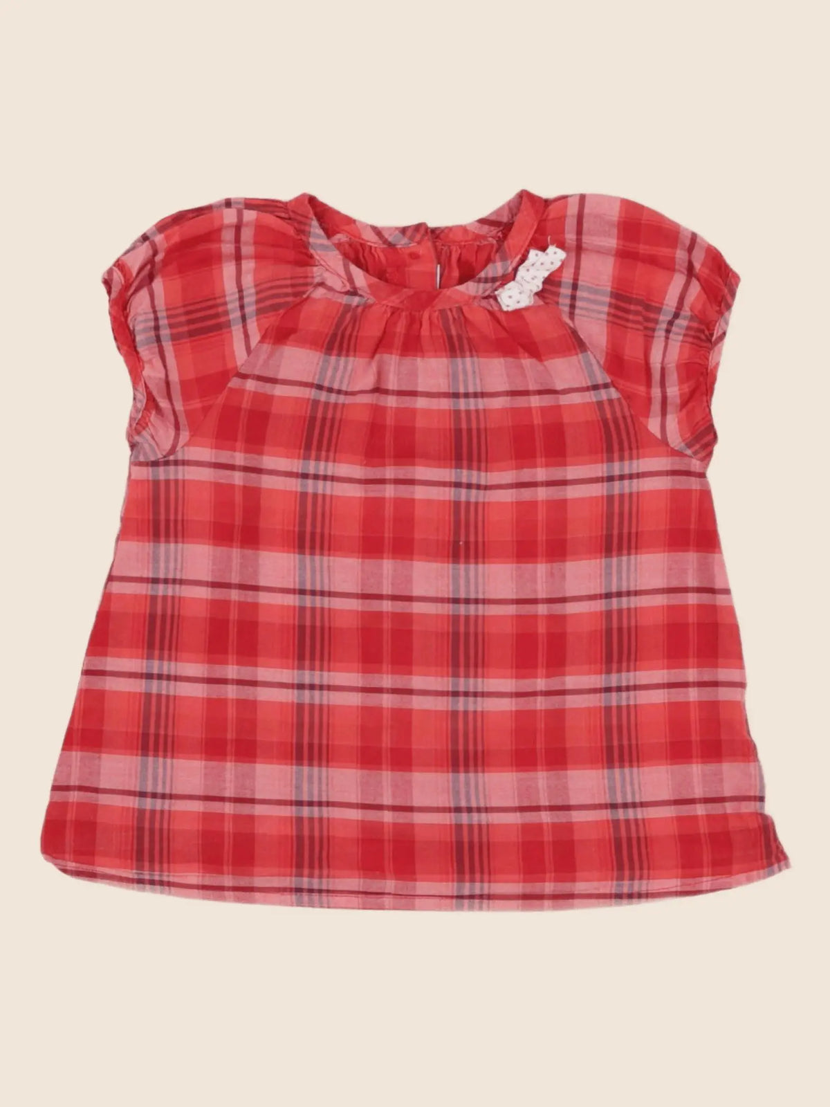 Vertbaudet - blouse rouge - 18 mois