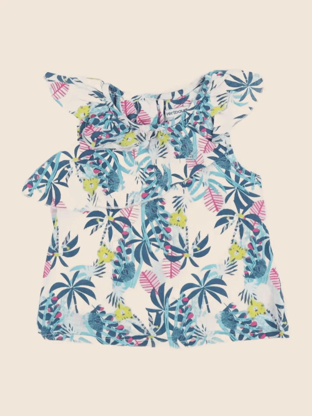 Vertbaudet - blouse bleu, rose - 24 mois