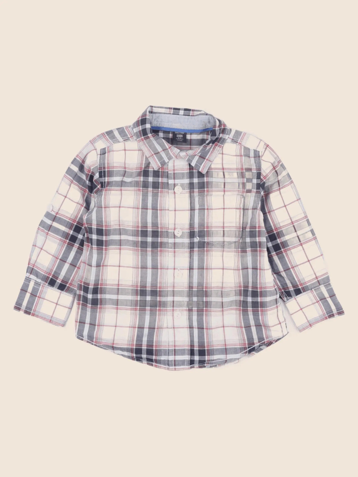 GAP - chemise bleu, rouge - 18/24 mois