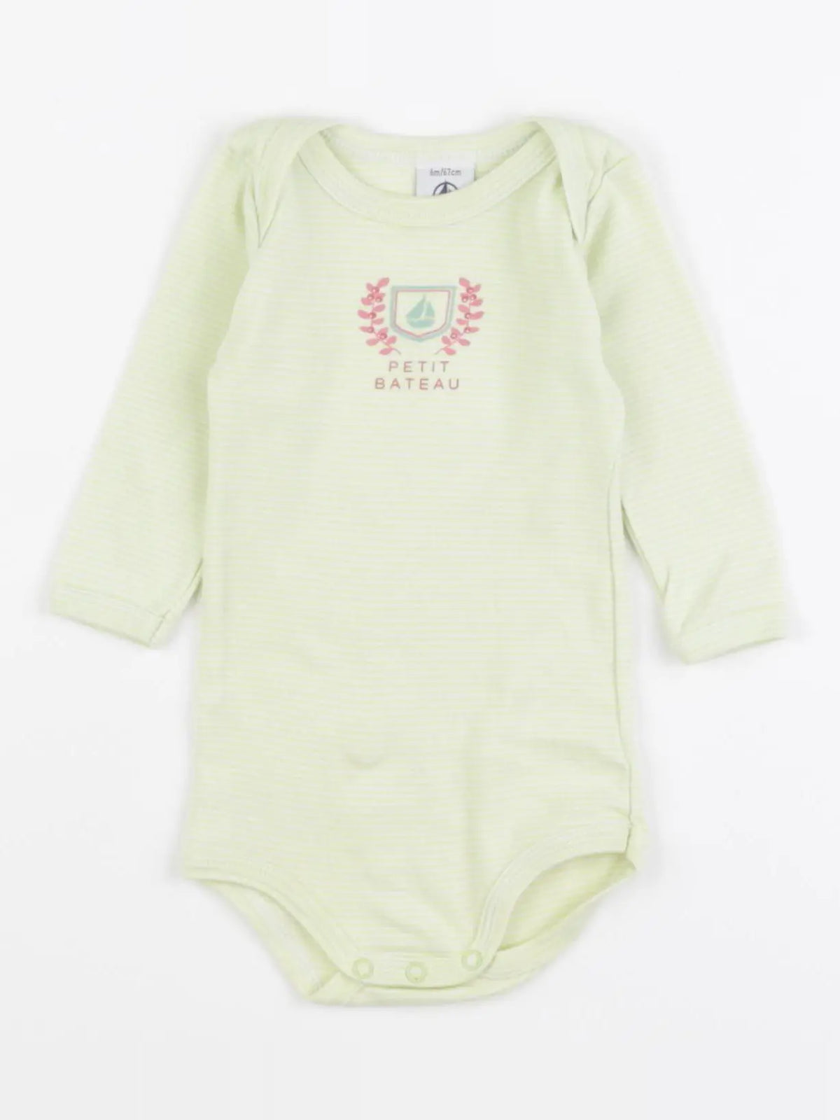 Petit Bateau - body jaune - 6 mois
