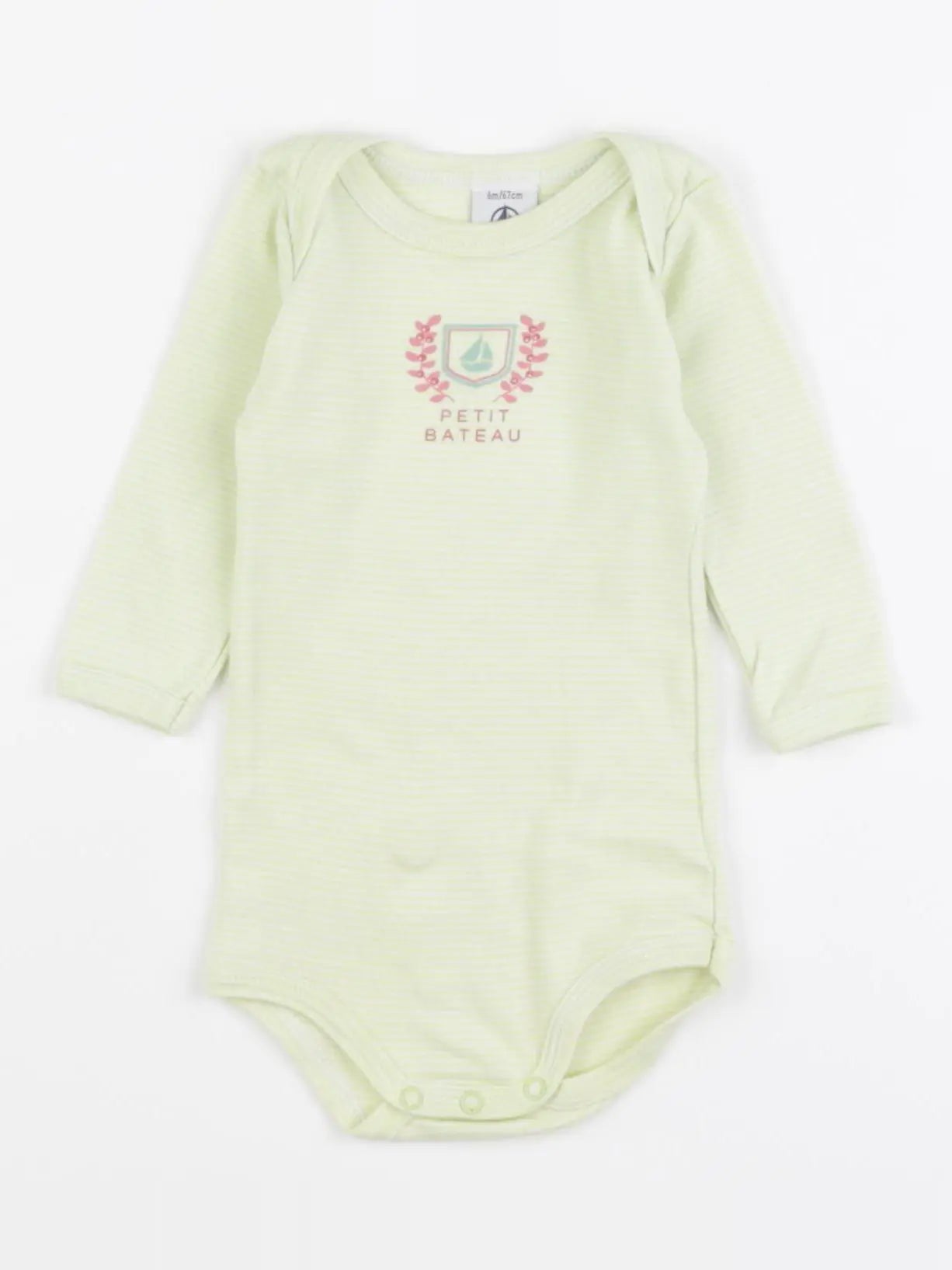 Petit Bateau - body jaune - 6 mois