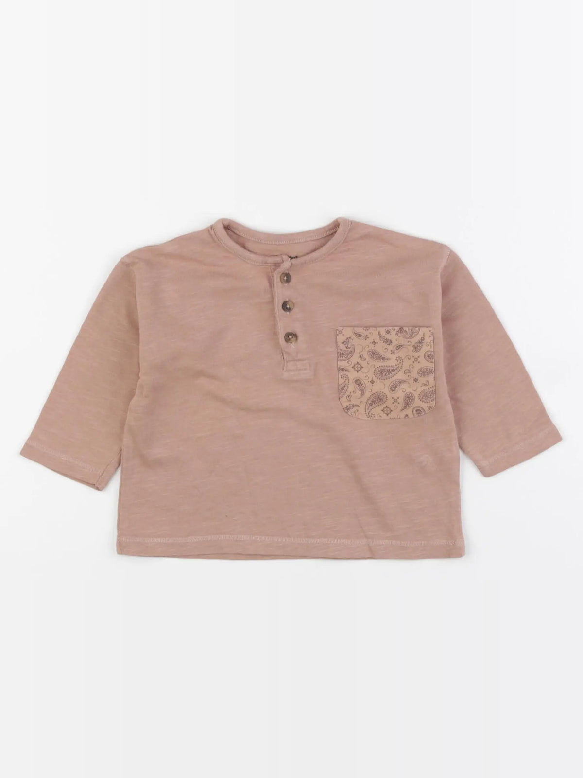 Vertbaudet - tee-shirt marron - 9 mois