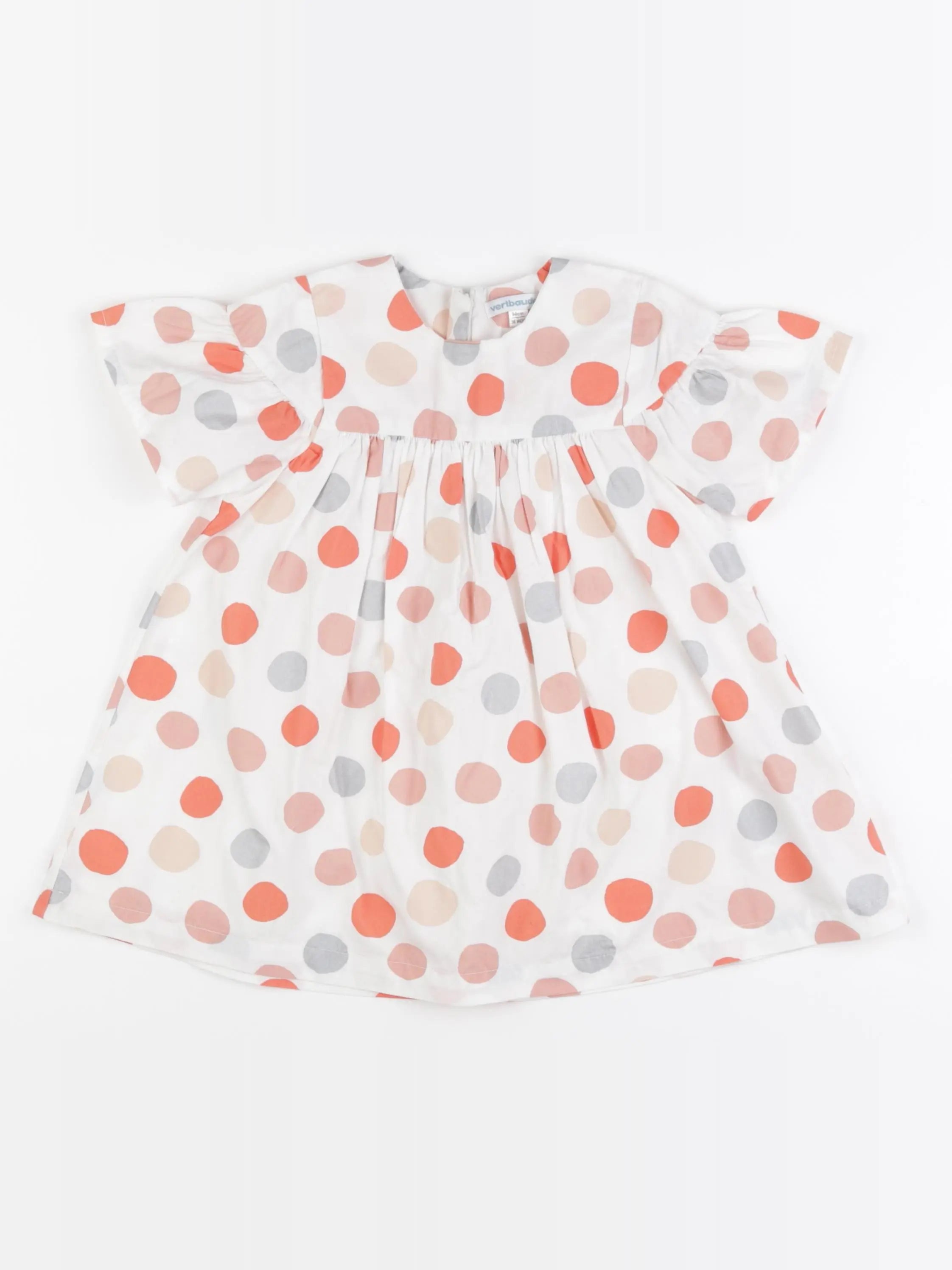 Vertbaudet - robe blanc, multicolore - 36 mois