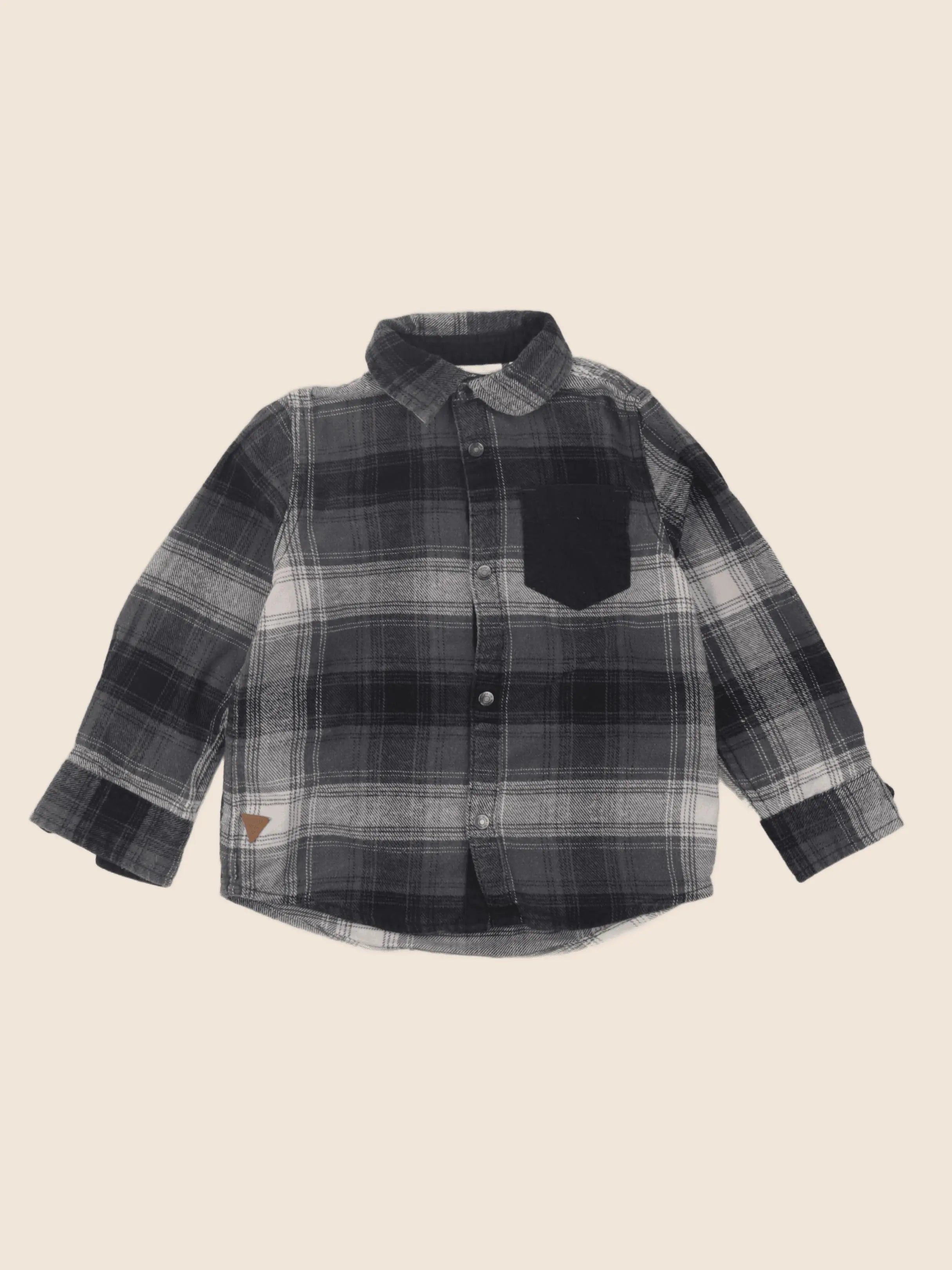 Vertbaudet - chemise gris - 4 ans